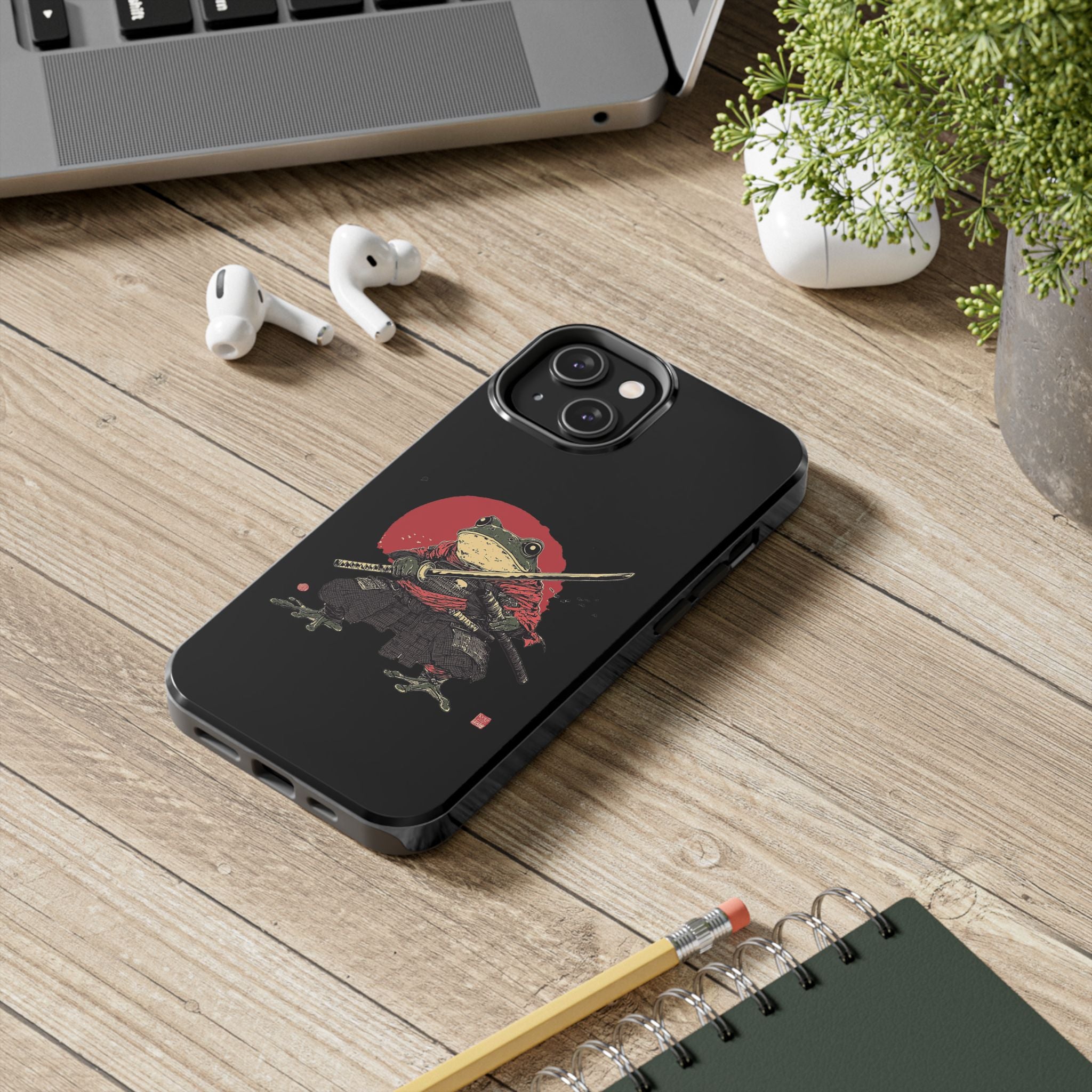 retro-vintage-ninja-frog-iphone-tough-case-red-sun-japanese-samurai-frog-design-ninja-warrior-black-iphone-hard-cover-1