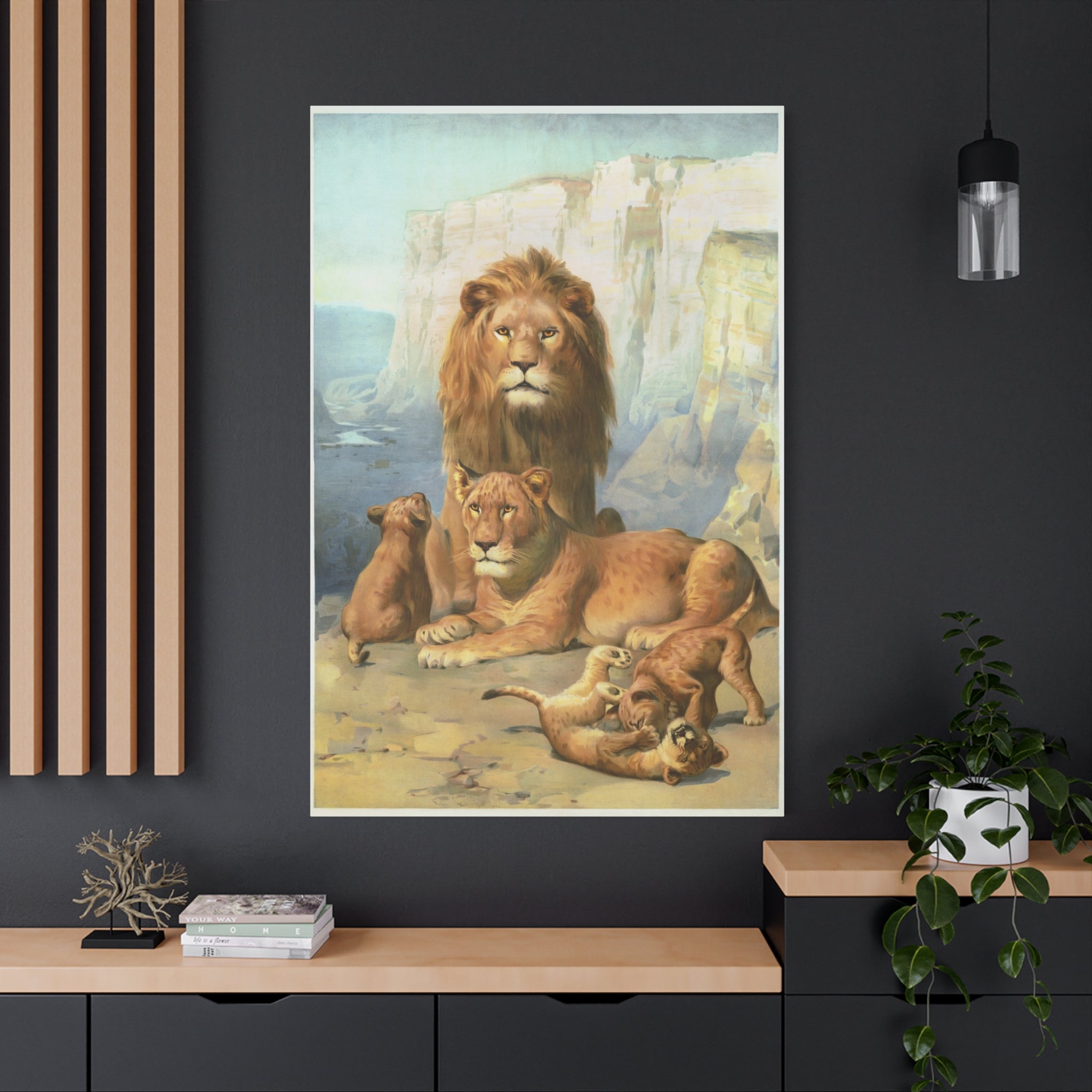 canvas-print-lion-family-canvas-wall-art-wildlife-home-decor-safari-animal-poster-jungle-nursery-art-african-wildlife-print-n
