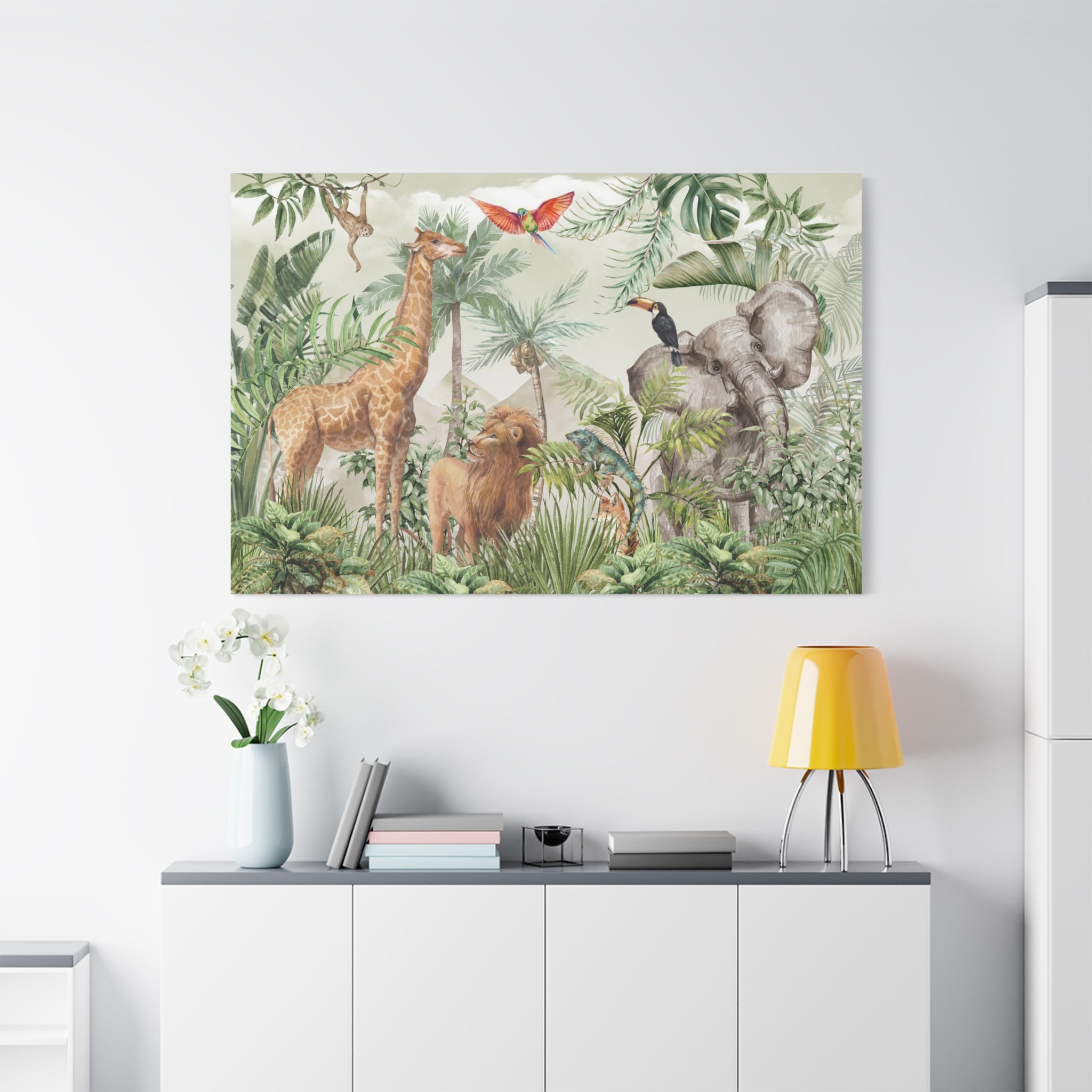 canvas-wall-art-jungle-safari-nursery-decor-safari-print-nursery-art-woodland-nursery-decoration-baby-nursery-safari-prints