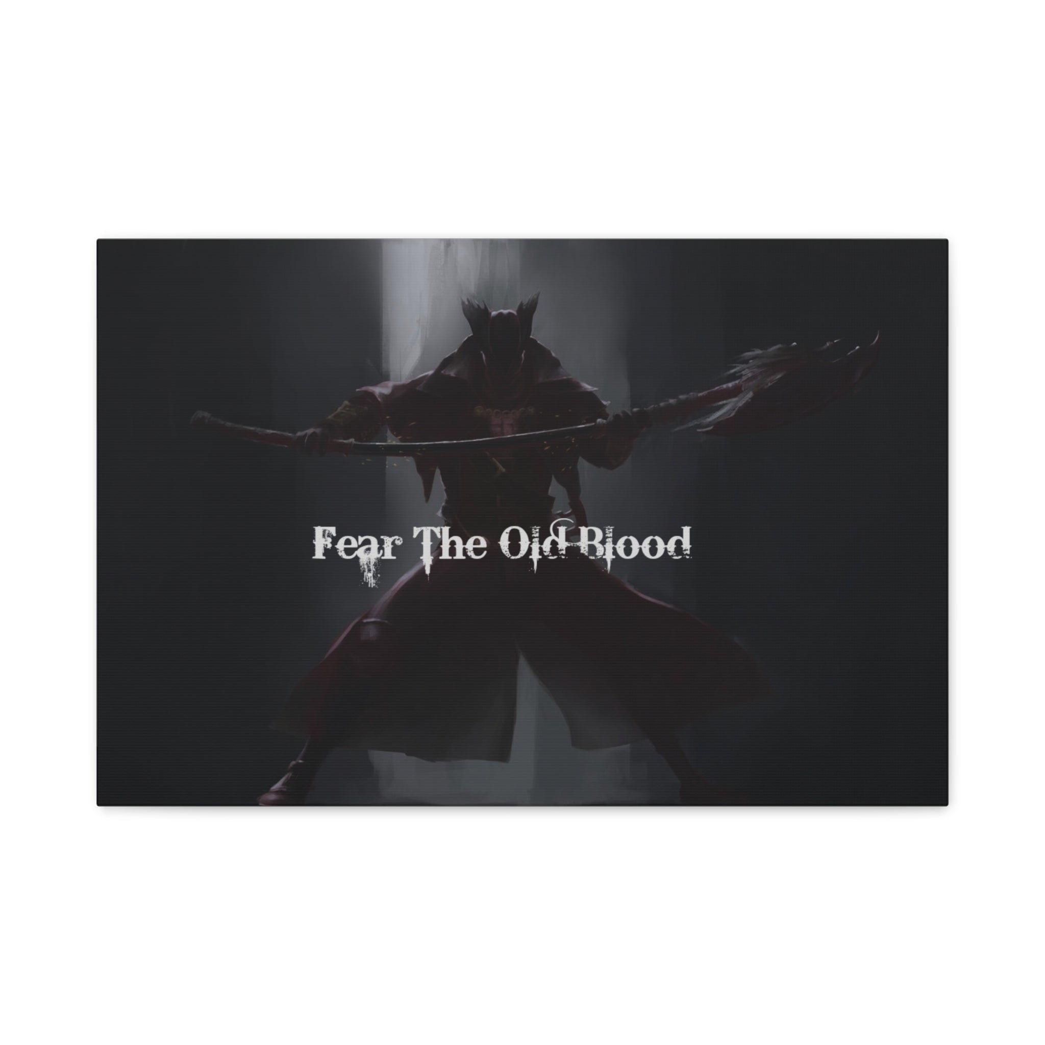 Bloodborne The Hunter Old Blood Matte Canvas Wall Art — Stretched Home Decor, Game Wall Print