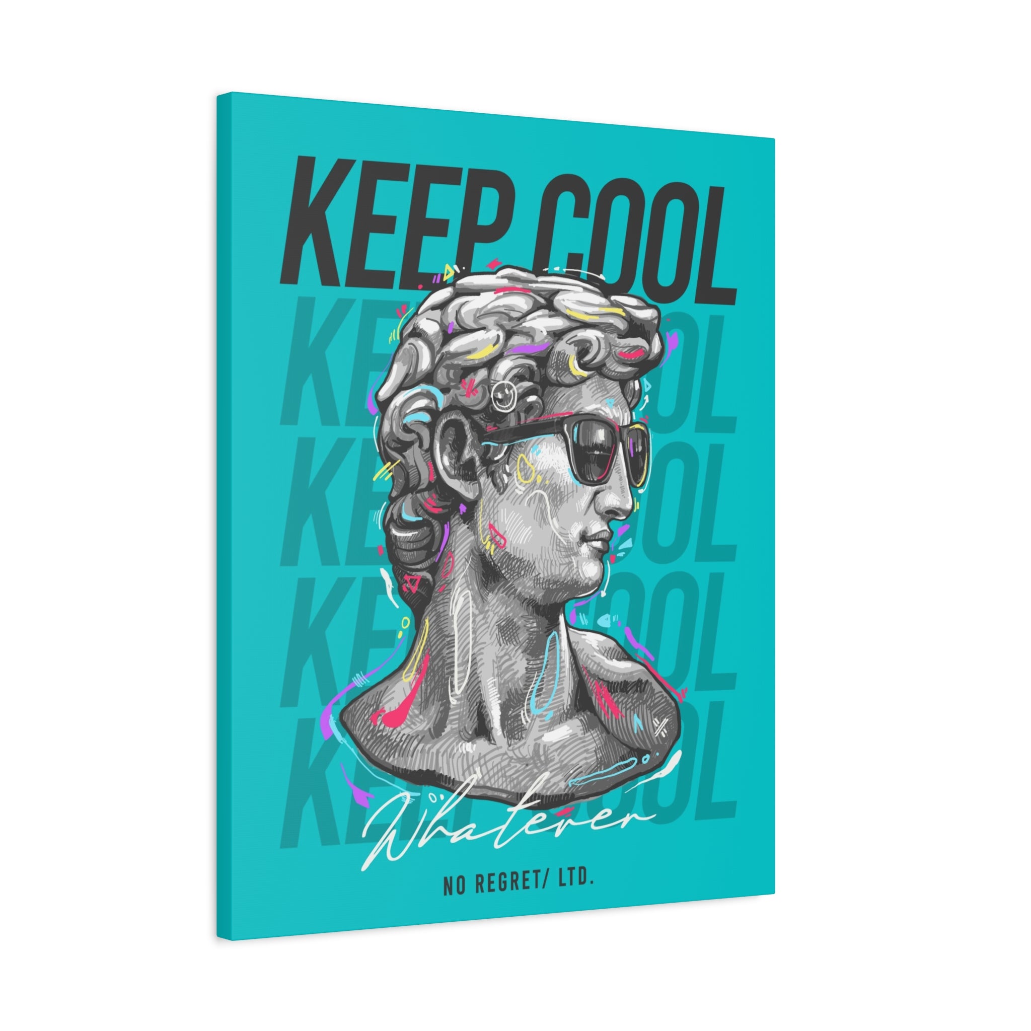 canvas-print-david-statue-with-sunglasses-living-room-decor-wall-art-matte-canvas-stretched-print-cool-home-decor-gift-unique