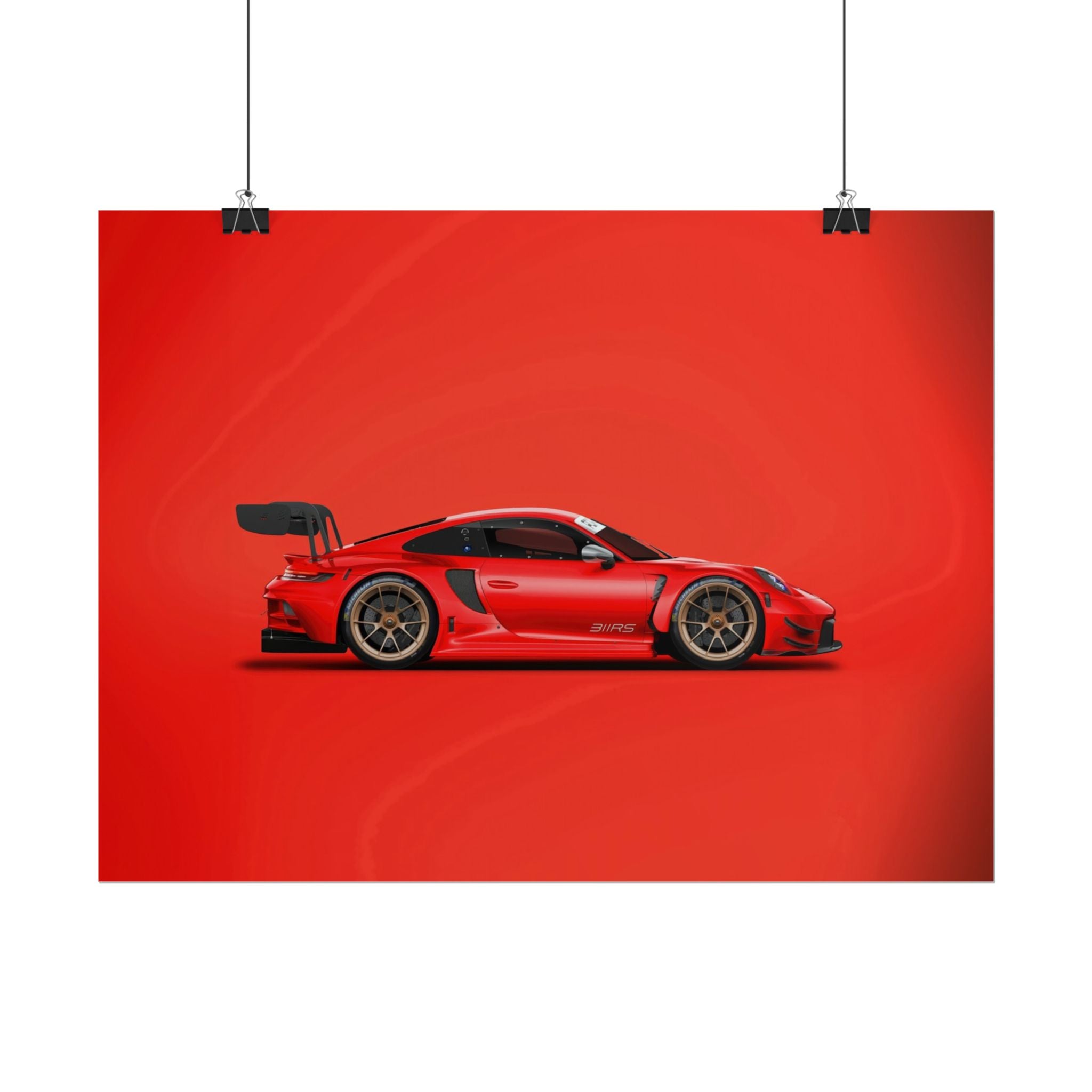 poster-print-wall-art-porsche-911-red-gt3r-red-supercar-poster-porsche-decor-rolled-poster-wall-art-hypercars-wall-decor