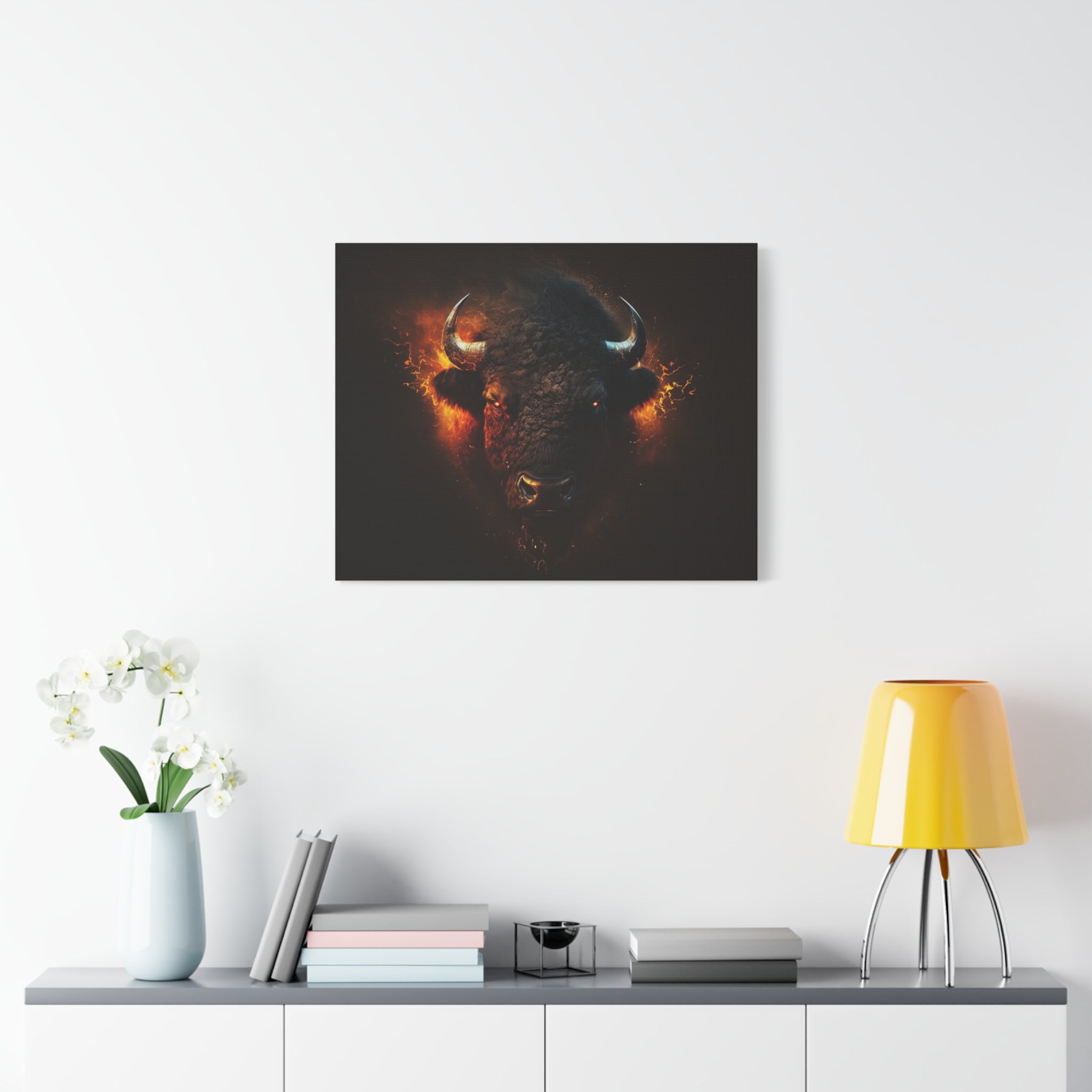 canvas-print-bison-art-wall-decor-buffalo-gift-wildlife-home-decoration-western-bison-painting-nature-lover-gift-farm-house-w