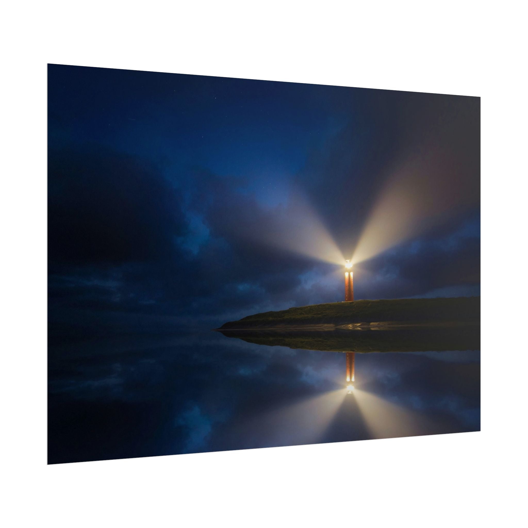 lighthouse-on-rock-poster-wall-art-coastal-wall-decor-nautical-decor-beach-house-decoration-seaside-wall