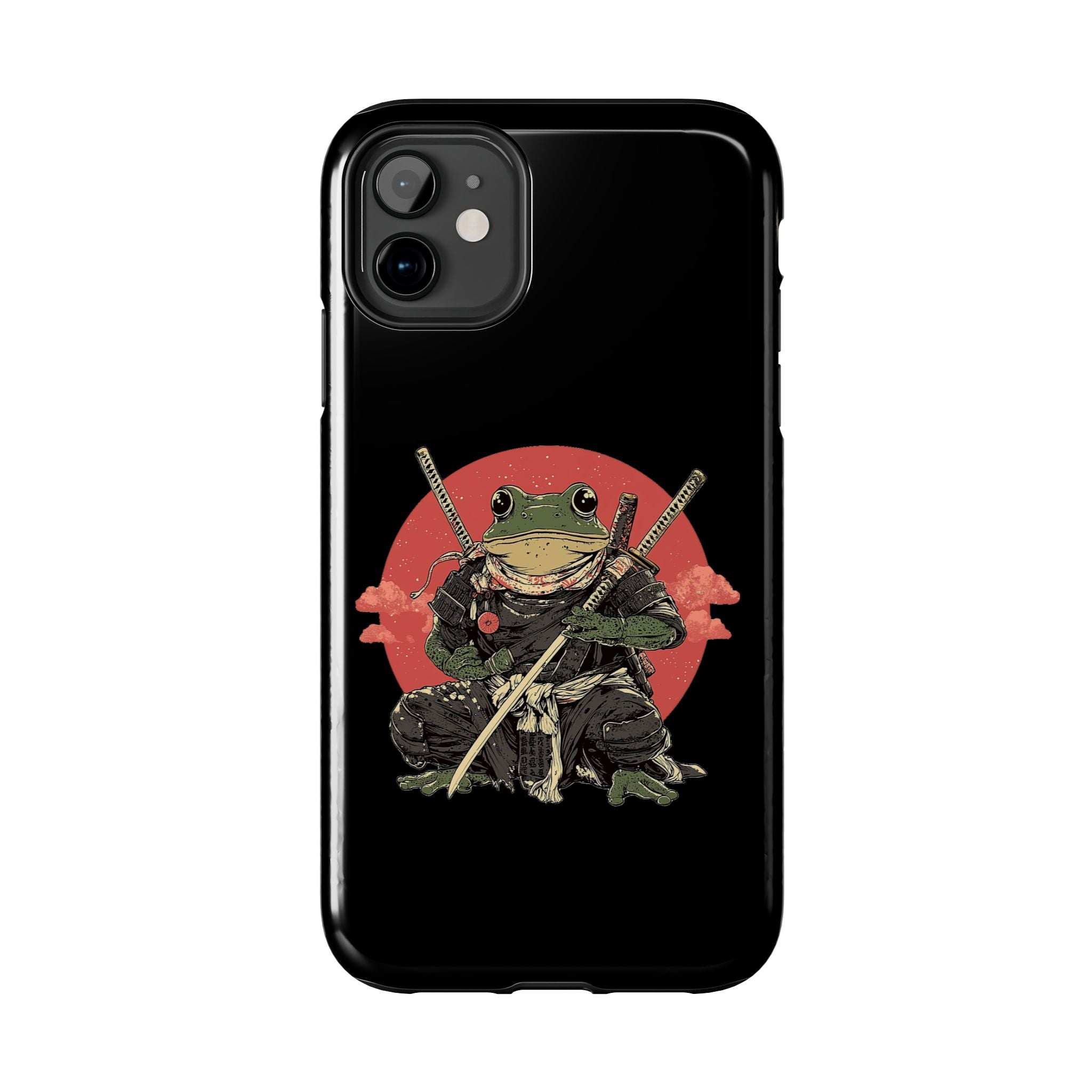 retro-vintage-ninja-frog-iphone-tough-case-red-sun-japanese-samurai-frog-design-ninja-warrior-black-iphone-hard-cover