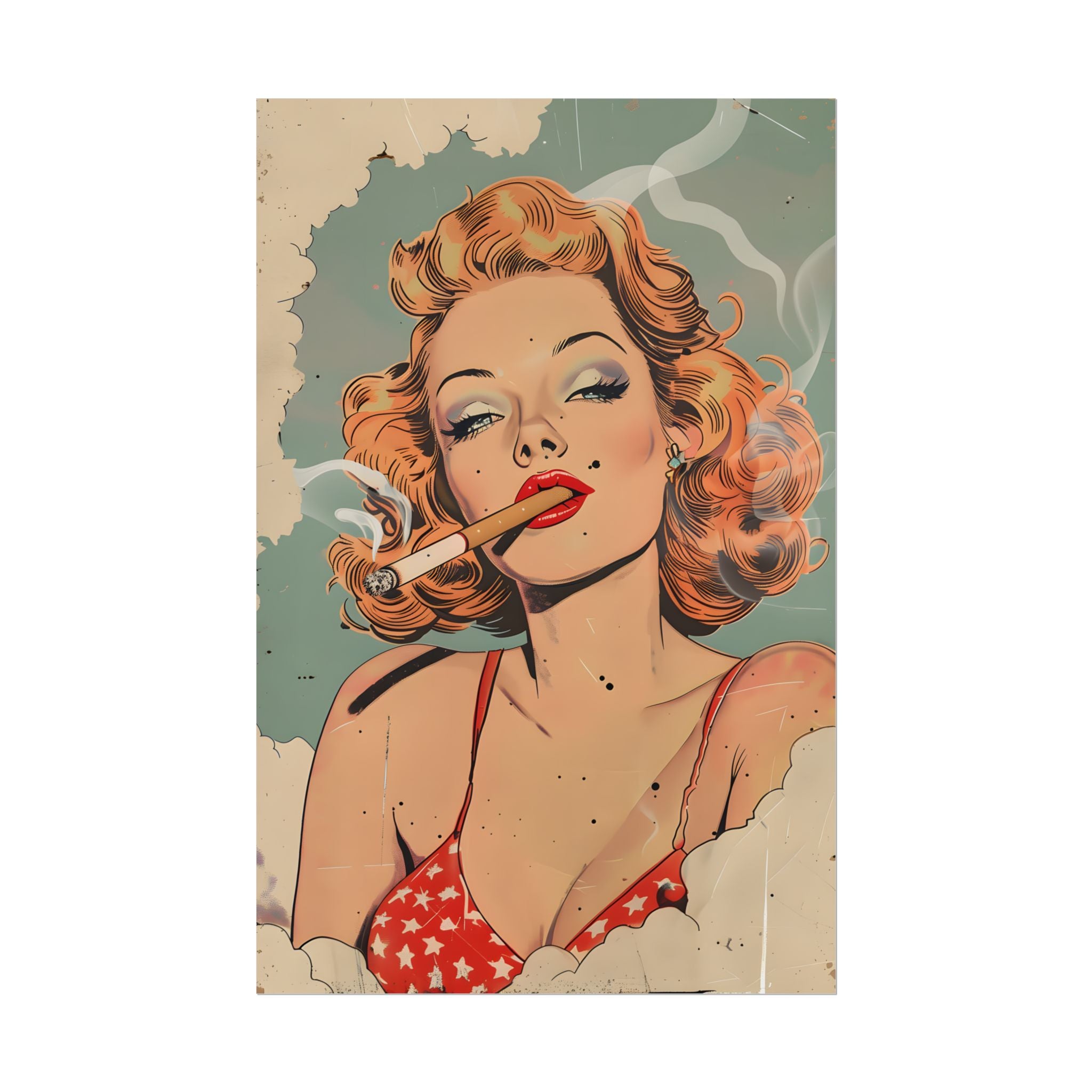 vintage-pin-up-girl-poster-print-girl-smoking-cigarette-wall-art-retro-pinup-poster-pin-up-illustration-home-decor-wall-hangi
