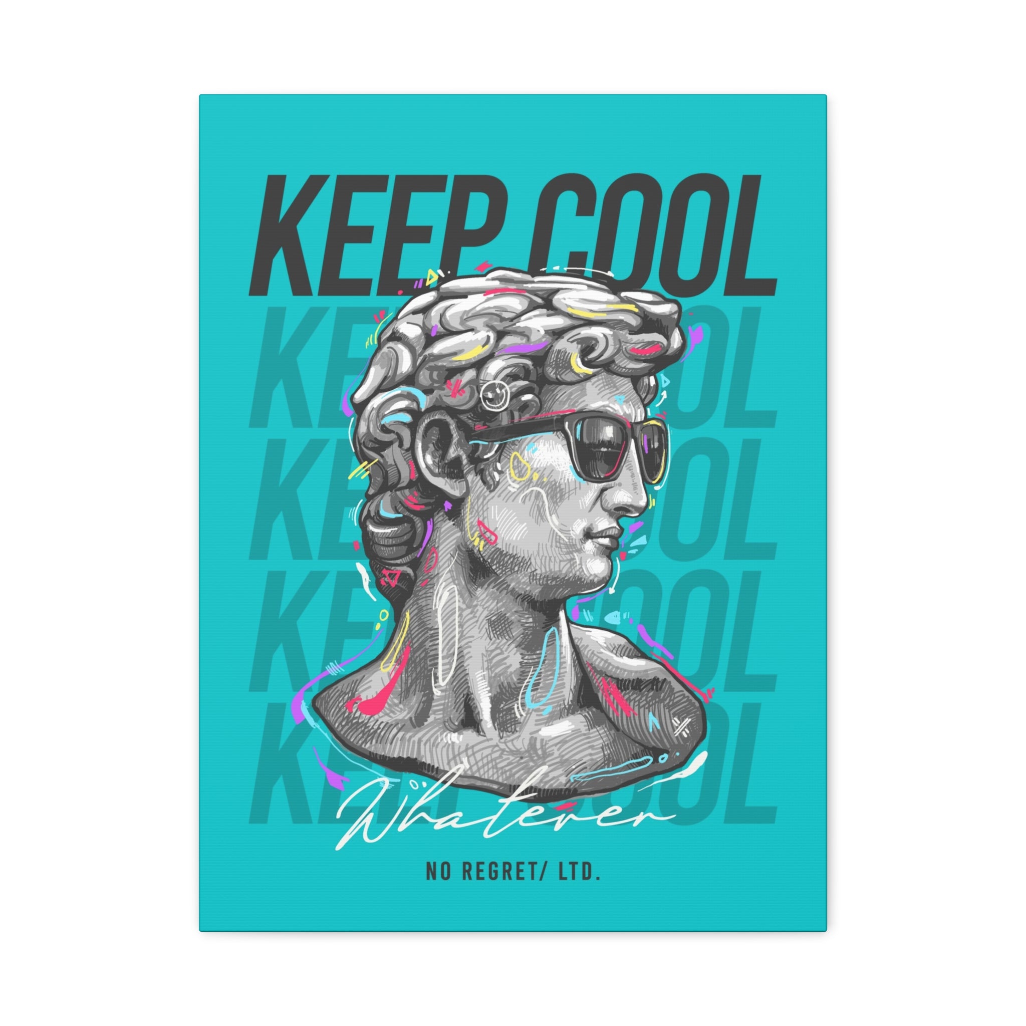 canvas-print-david-statue-with-sunglasses-living-room-decor-wall-art-matte-canvas-stretched-print-cool-home-decor-gift-unique