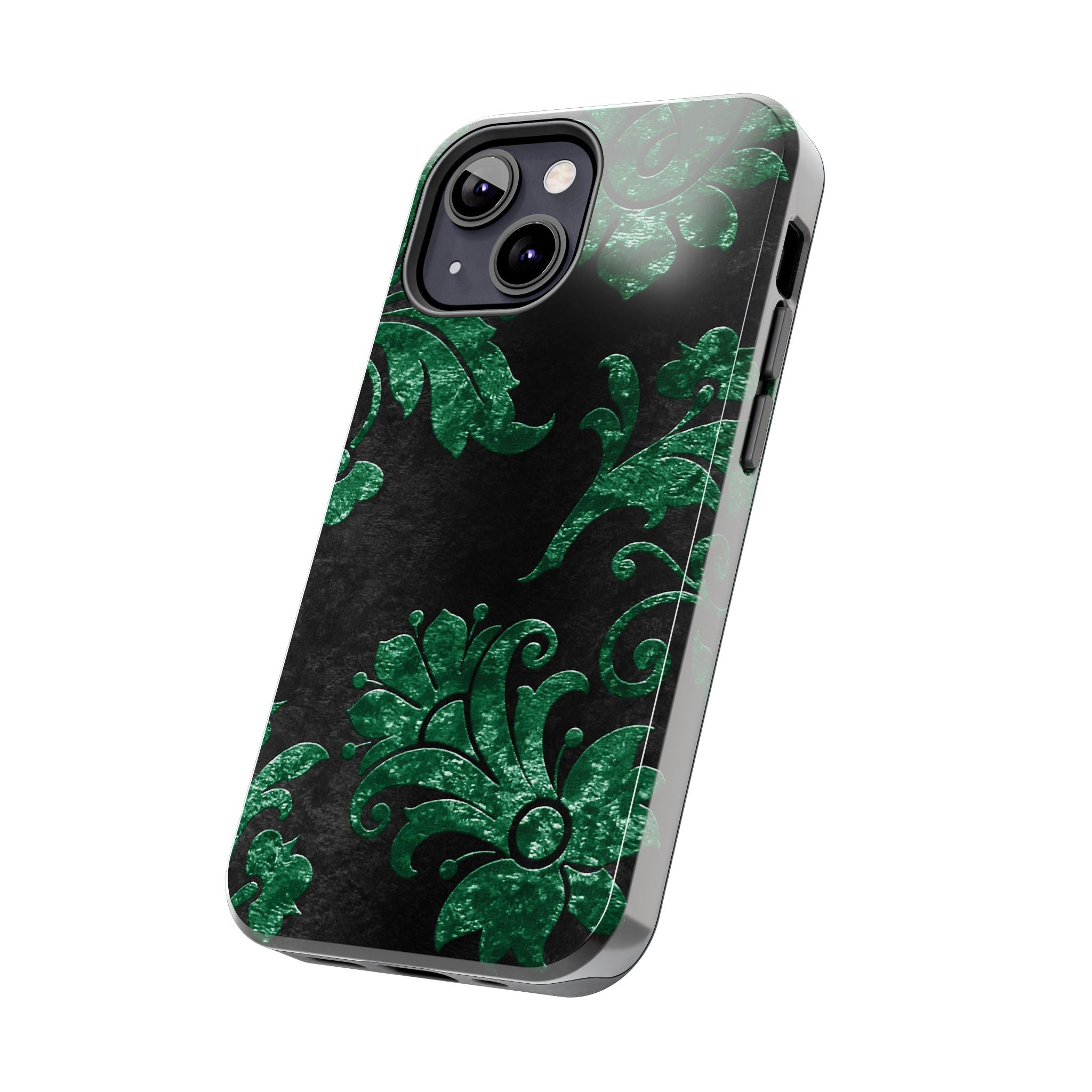 embossed-emerald-velvet-tough-iphone-case-protective-iphone-cover-heavy-duty-iphone-case-rugged-phone-case-durable-smartphone