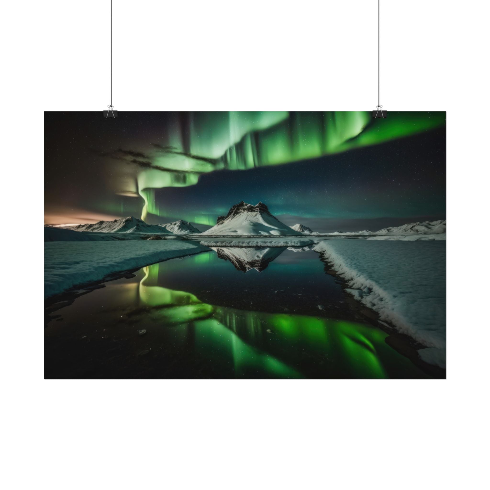 Aurora Borealis Poster Wall Art Print, Scenery Northern Lights,  Home Decor, Starry Night Photography, Housewarming Gifts