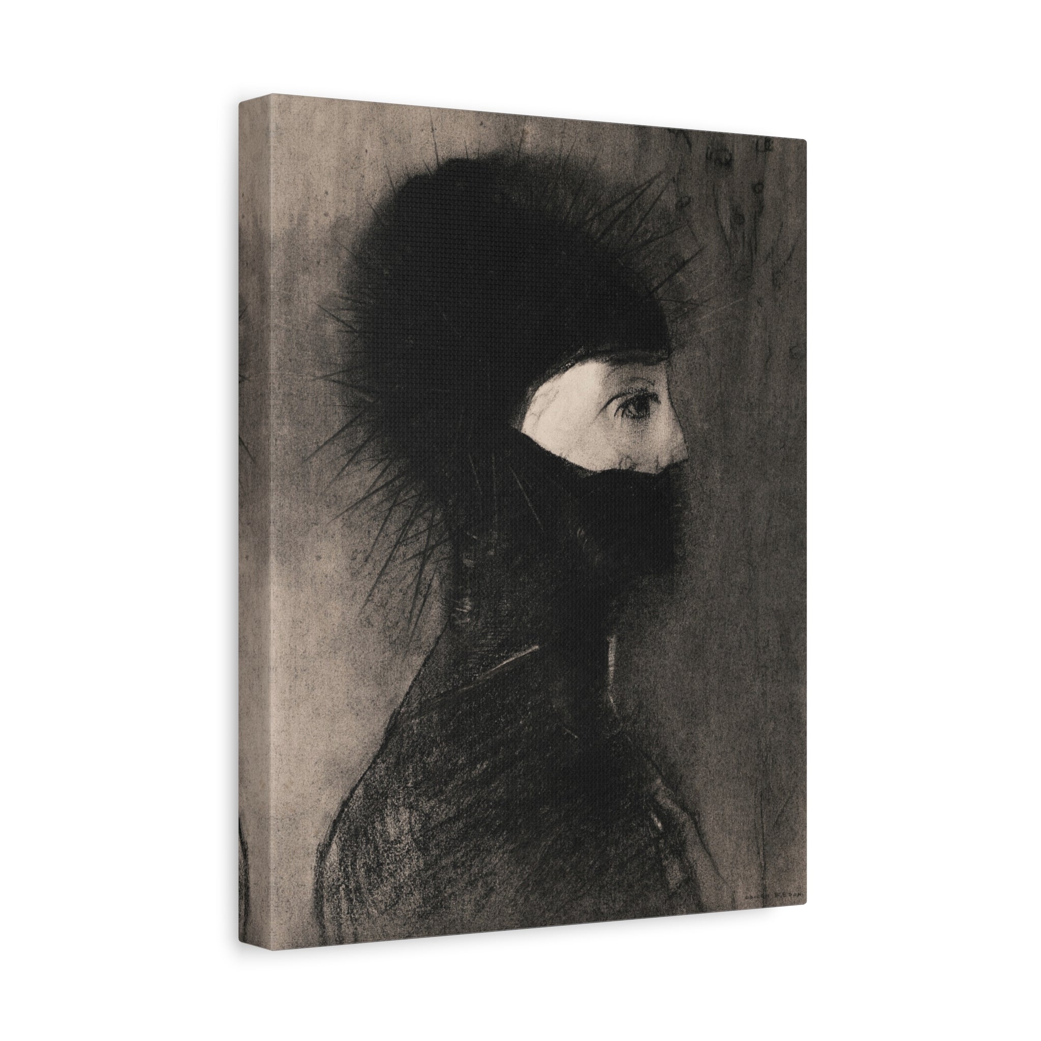 canvas-wall-art-armor-by-odilon-redon-vintage-woman-illustration-post-impressionism-art-wall-decor-matte-canvas-stretched