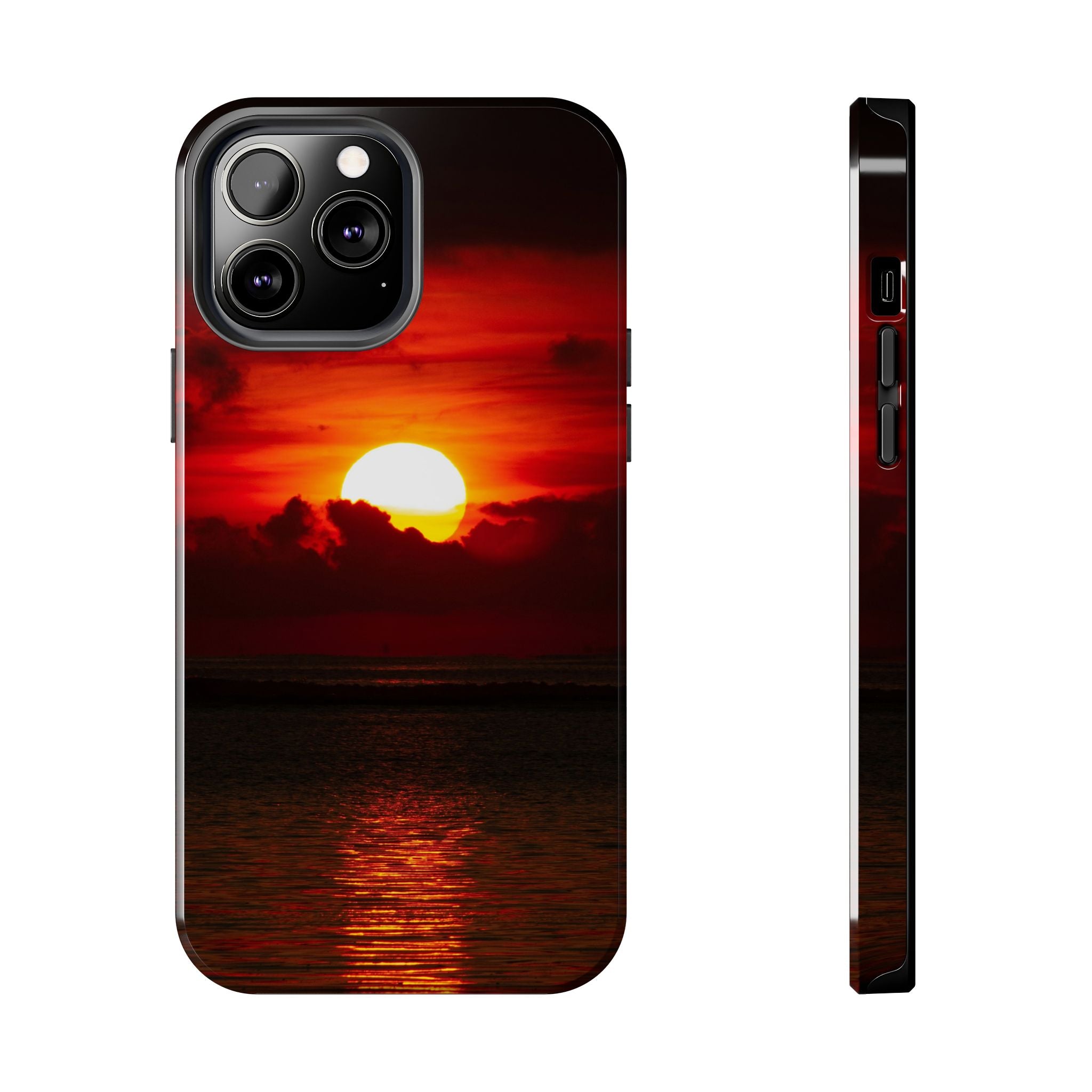 iphone-tough-case-red-sunset-protective-phone-cover-durable-smartphone-case-hard-shell-phone-case-sunset-lover-gift-red-phone