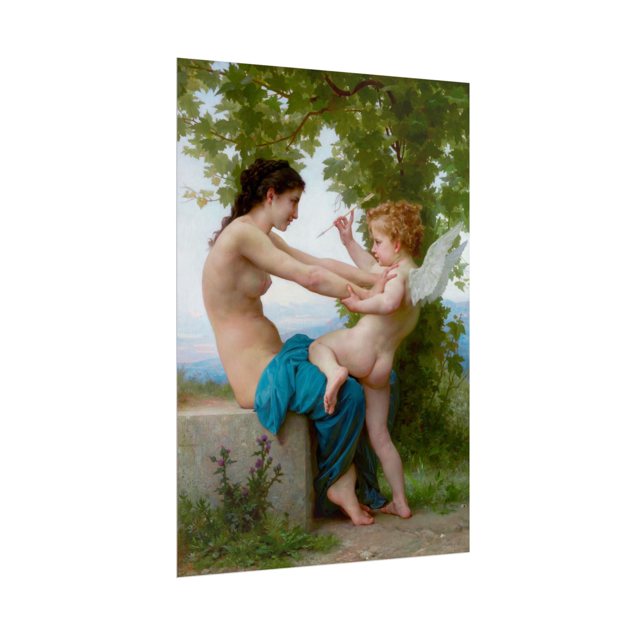 poster-print-girl-defending-herself-against-eros-bouguereau-living-room-decor-love-wall-art-eros-poster-art-romantic-painting