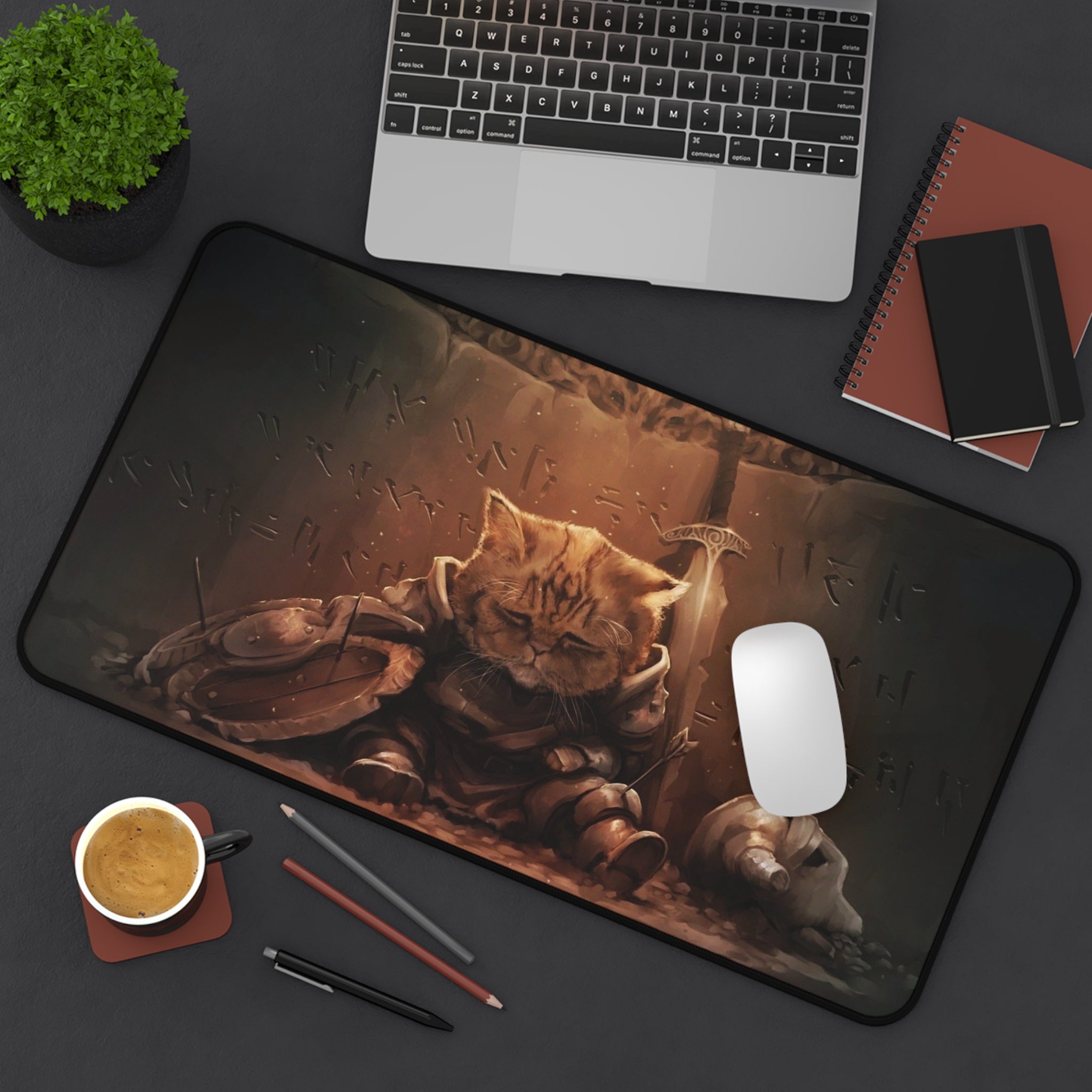 skyrim-cat-deskpad-the-elder-scrolls-oblivion-mousepad-gaming-desk-mat-dragon-and-viking-warrior-desk-decor