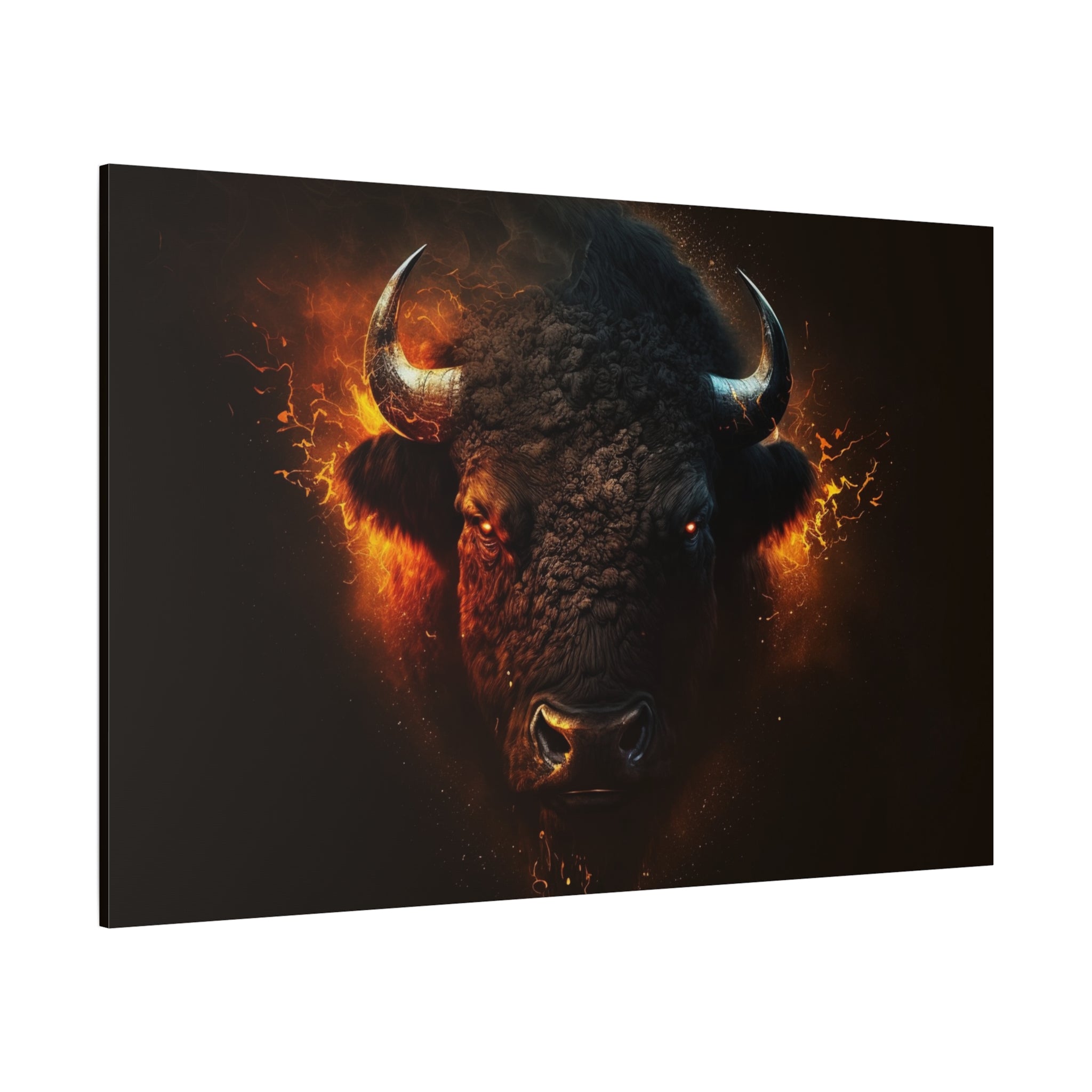 canvas-print-bison-art-wall-decor-buffalo-gift-wildlife-home-decoration-western-bison-painting-nature-lover-gift-farm-house-w