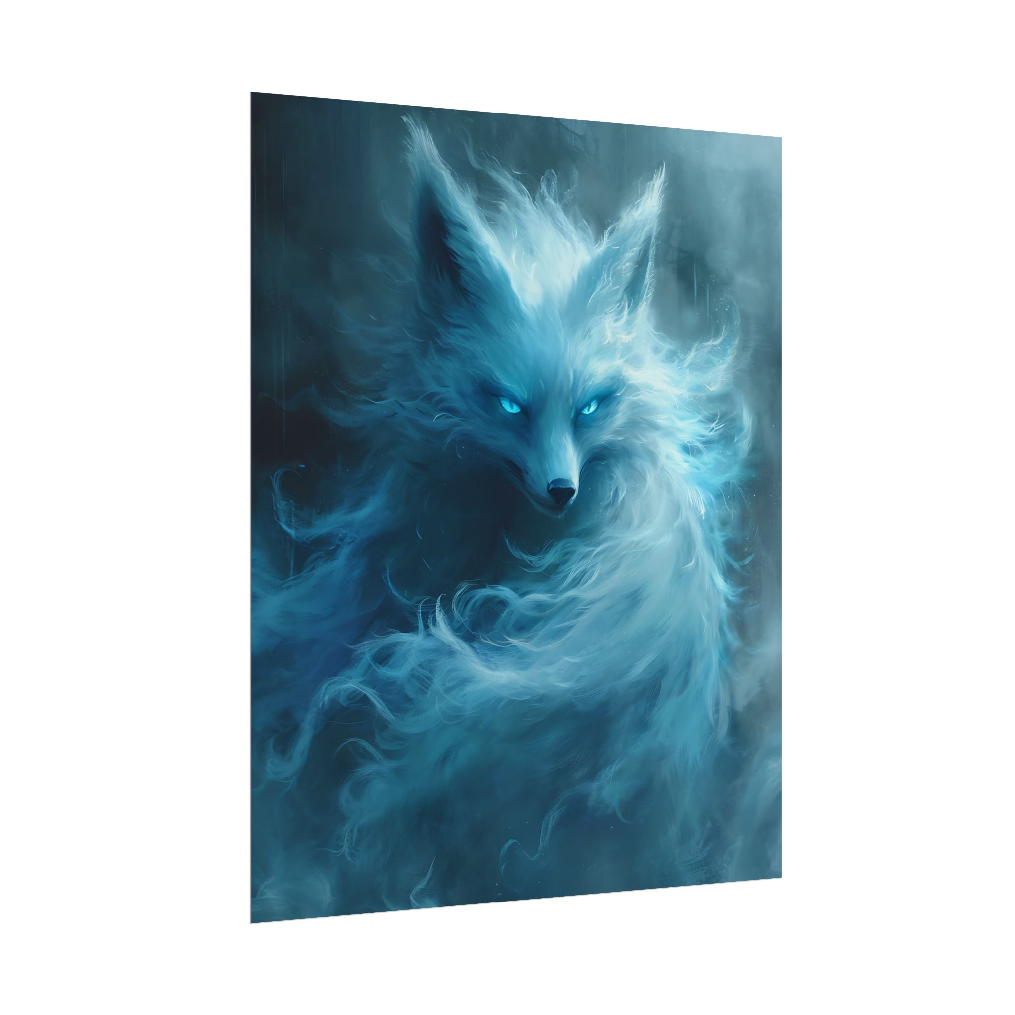 arctic-white-snow-fox-poster-print-fantasy-decor-wildlife-wall-art-home-decor-animal-lover-gift-anime-fantasy-gift