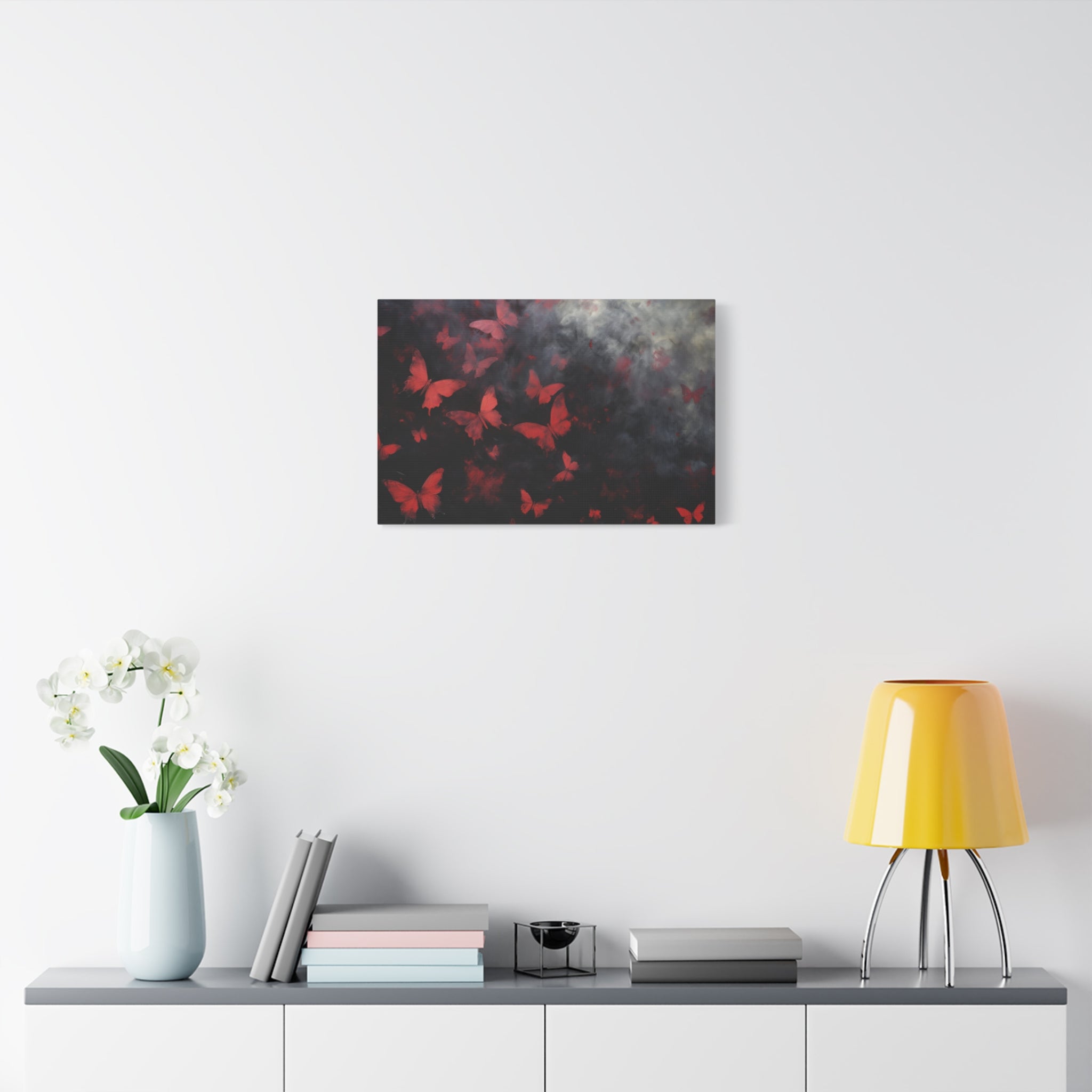 canvas-print-red-butterfly-brush-strokes-elegant-living-room-decor-housewarming-gift-canvas-wall-art-abstract-paintings