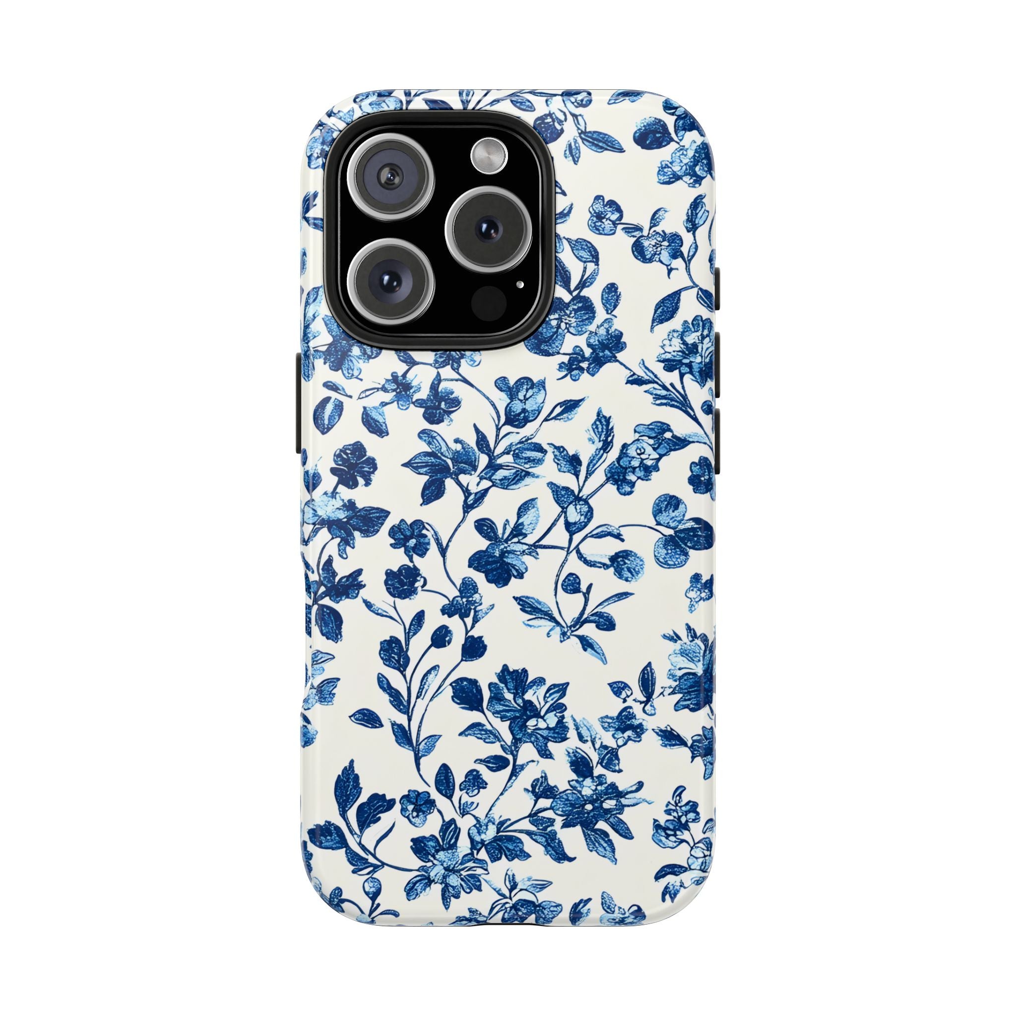french-toile-floral-tough-phone-case-blue-phone-cover-protective-iphone-case-hard-shell-cellphone-case-vintage-design-phone-c