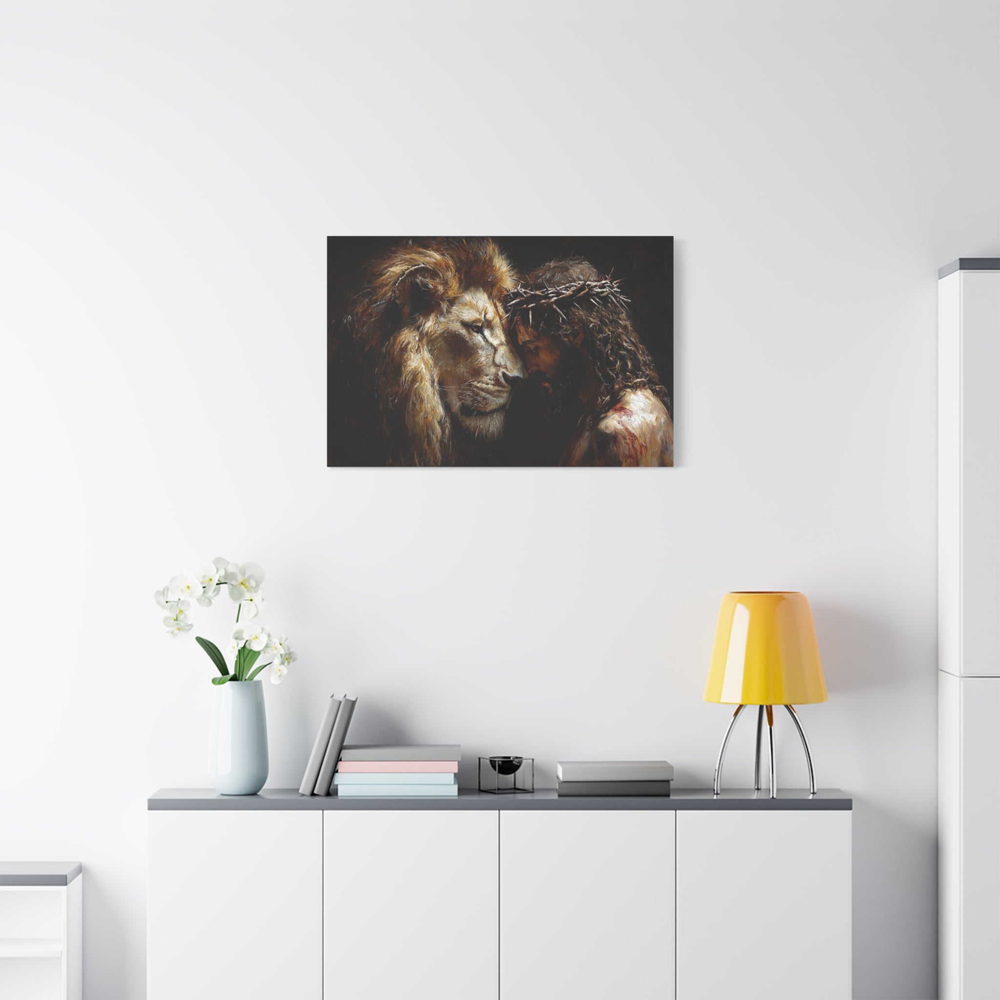 canvas-print-jesus-and-lion-wall-art-christian-home-decor-religious-wall-hanging-inspirational-artwork-gift-for-him-biblical-