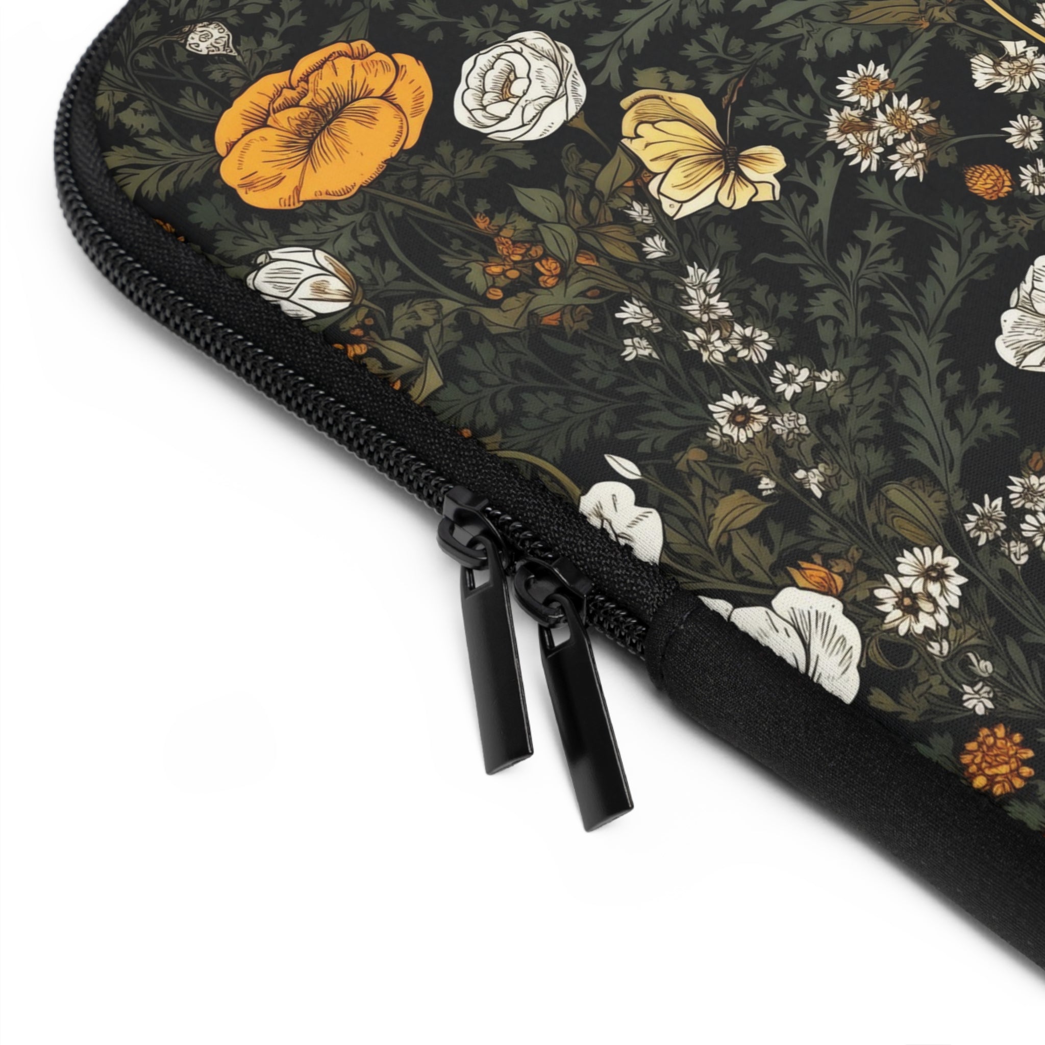 laptop-sleeve-cottagecore-dark-wild-flowers-butterfly-macbook-air-sleeve-floral-computer-bag-tech-case-tablet-cover-laptop