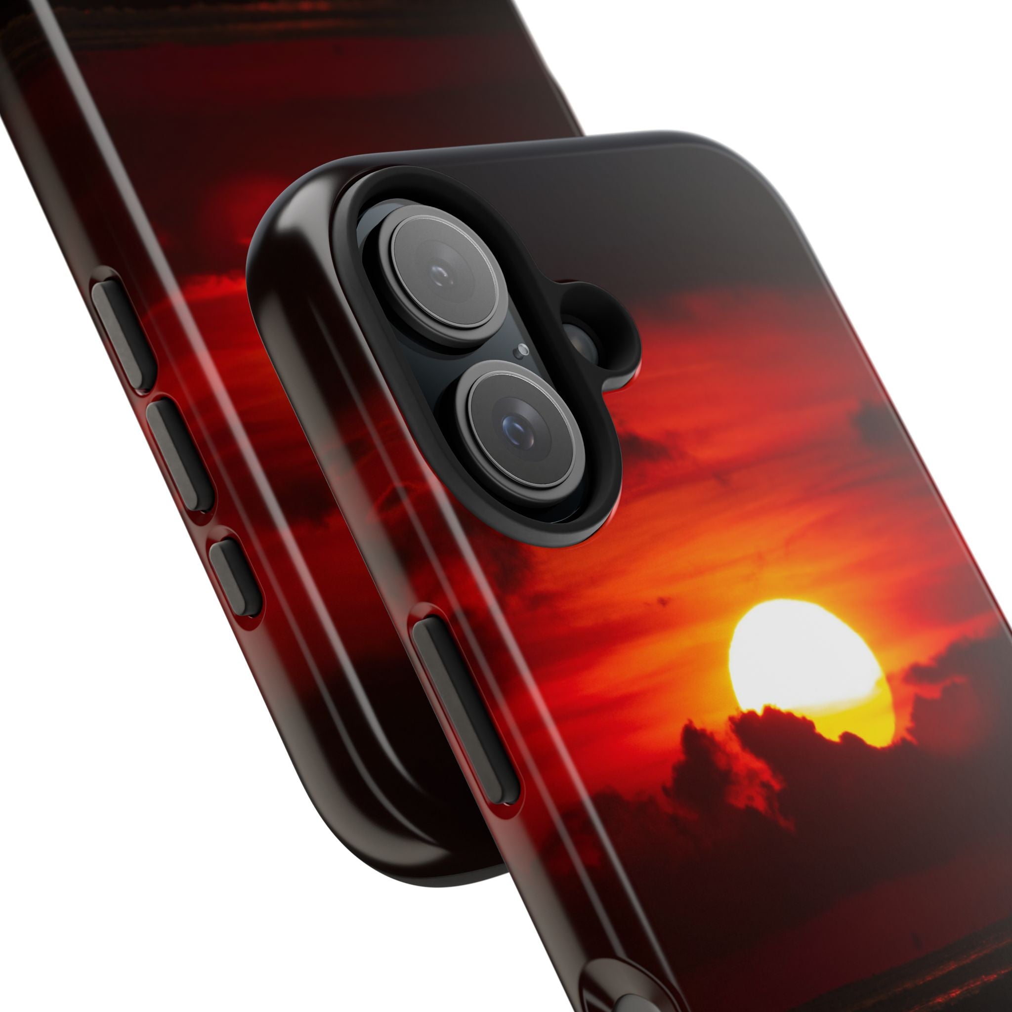 iphone-tough-case-red-sunset-protective-phone-cover-durable-smartphone-case-hard-shell-phone-case-sunset-lover-gift-red-phone