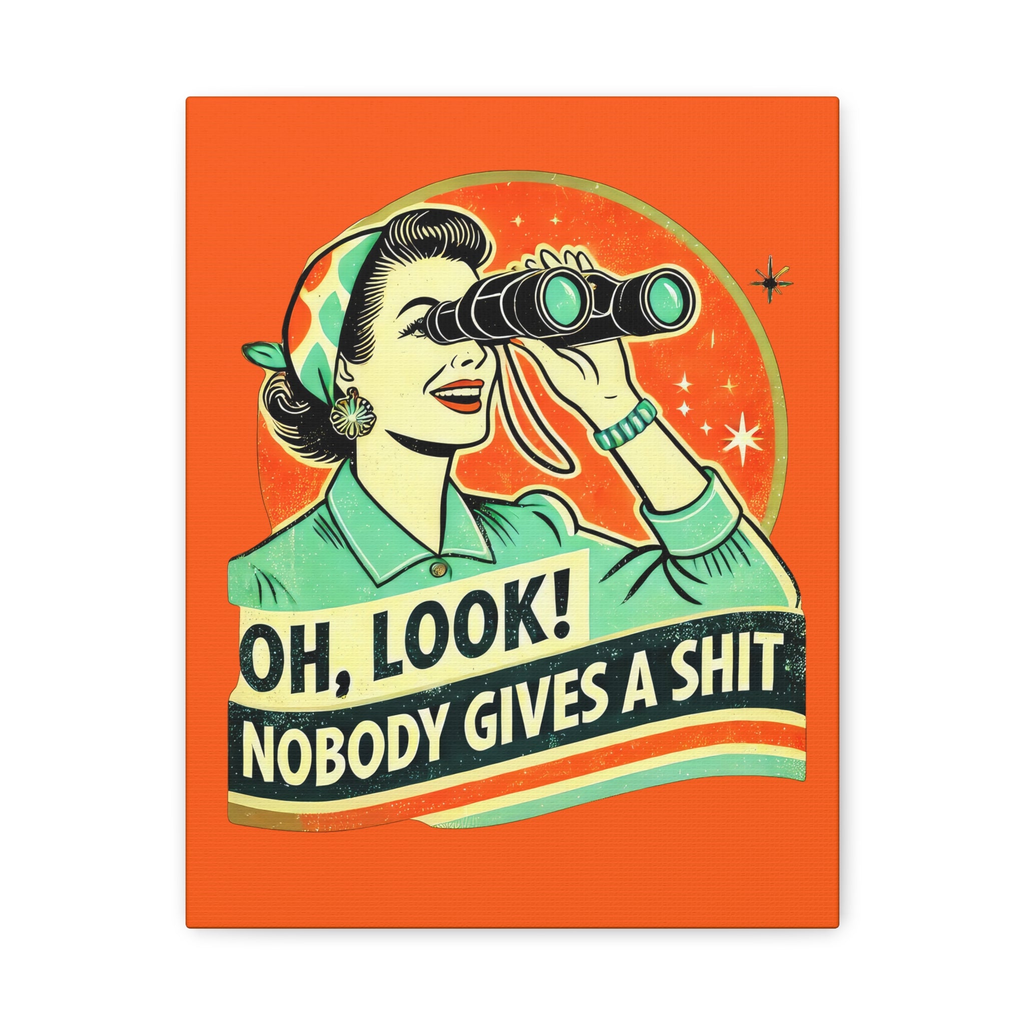 canvas-wall-art-funny-retro-woman-humorous-home-decor-matte-stretched-print-gift-for-her-vintage-style-poster-unique-wall