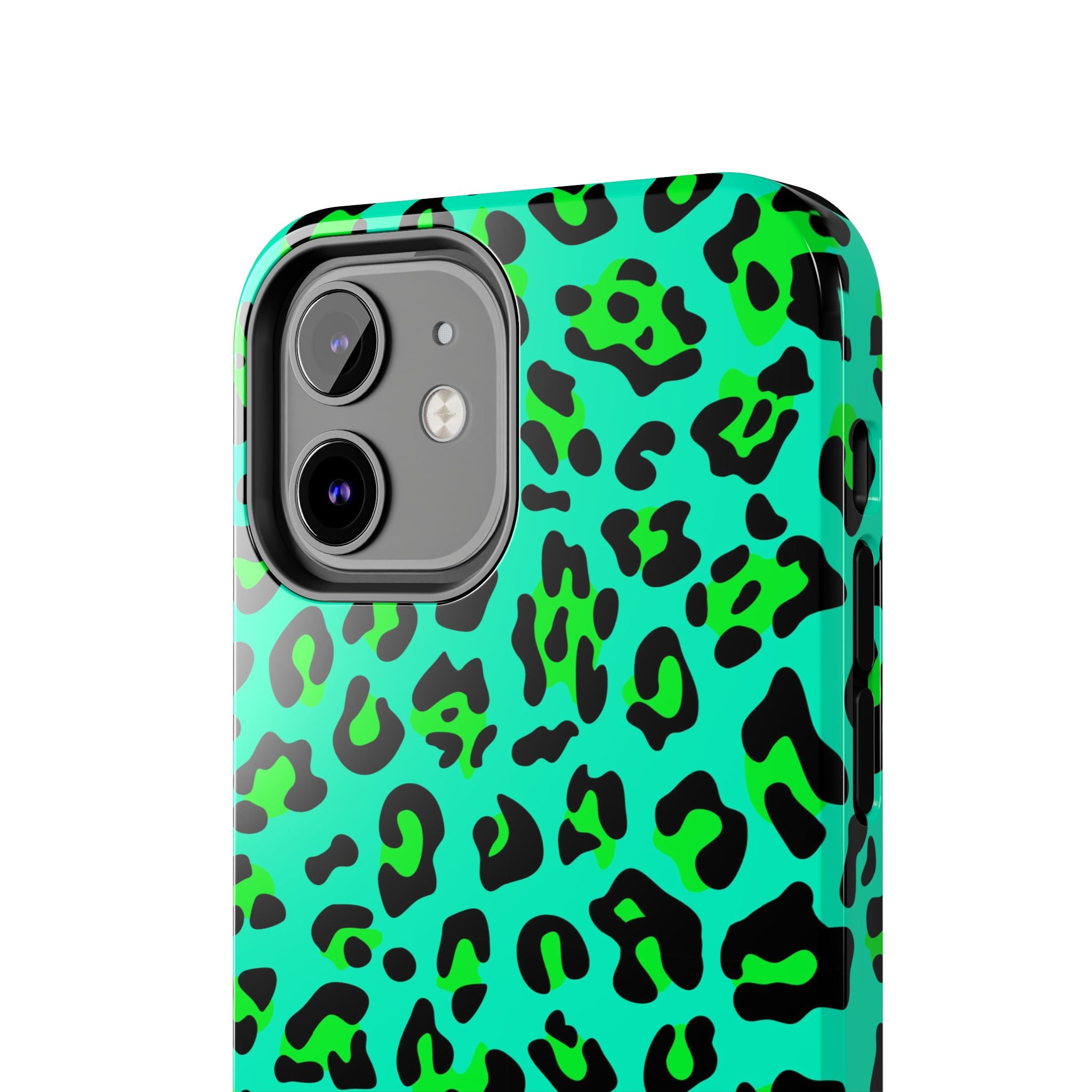 neon-green-teal-leopard-iphone-tough-case-stylish-phone-cover-protective-cellphone-case-trendy-smartphone-accessory-gift-for-