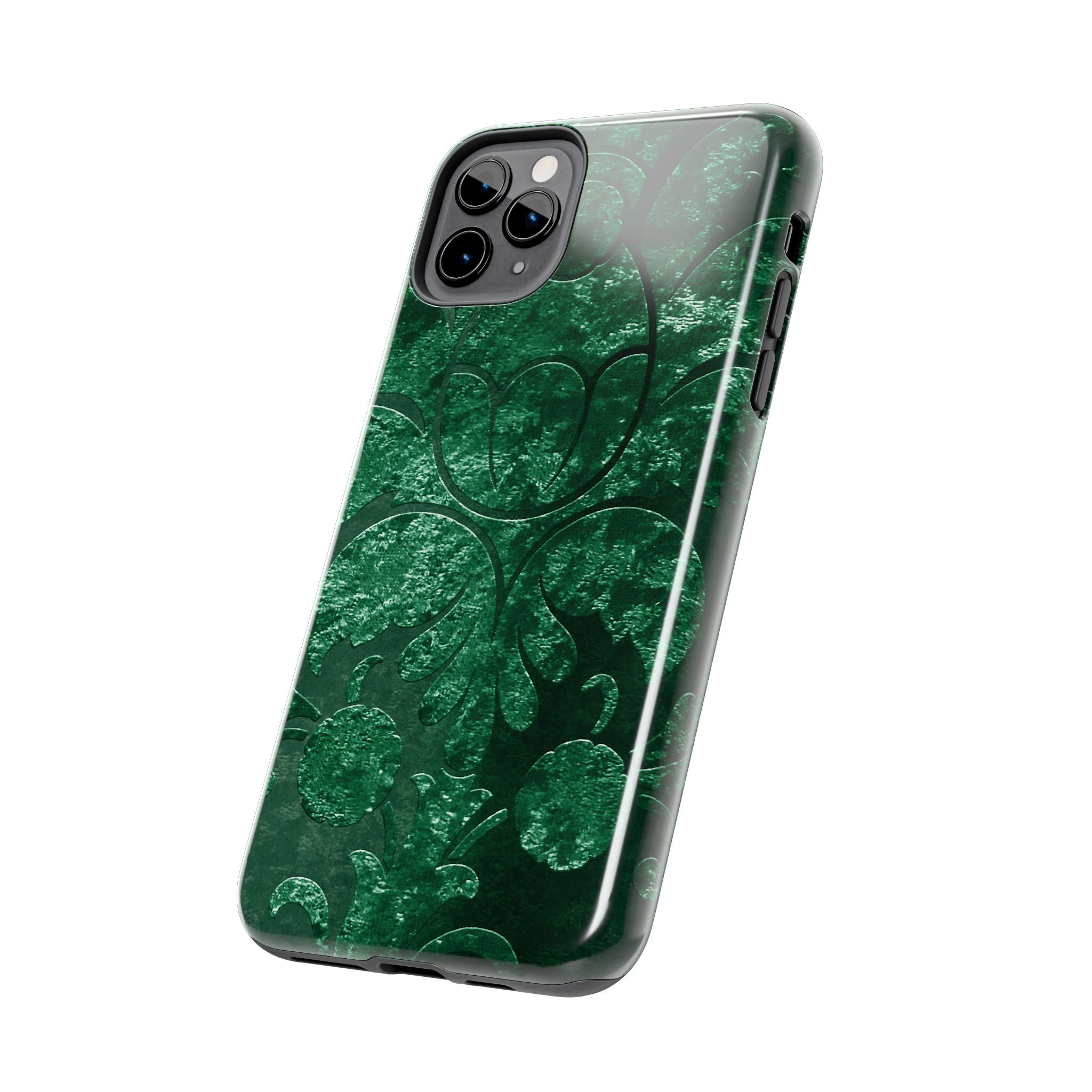 embossed-emerald-velvet-tough-iphone-case-protective-iphone-cover-heavy-duty-iphone-case-rugged-phone-case-durable-smartphone