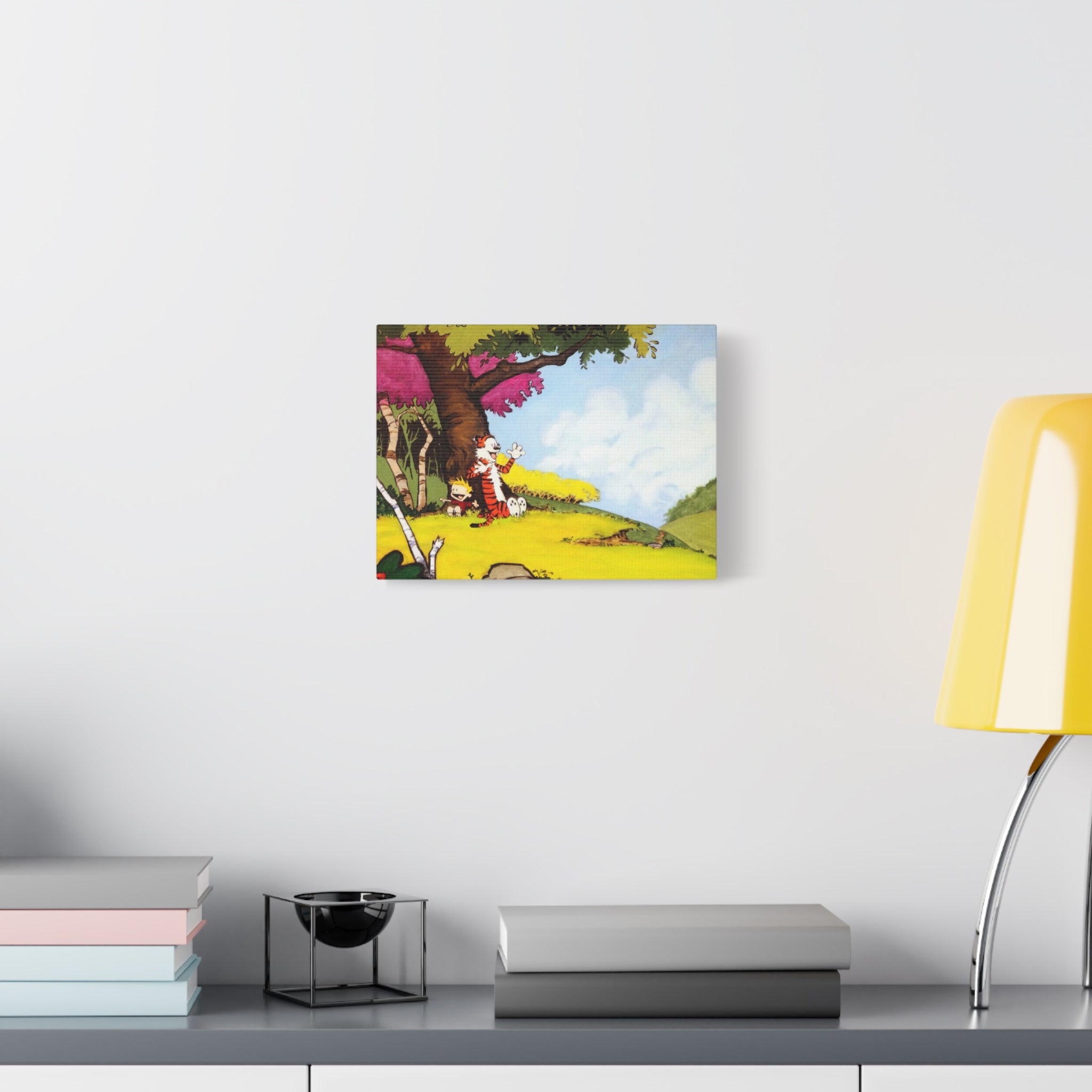 Calvin and Hobbes Canvas Wall Art - Nostalgic Comic Strip Poster for Kids Room & Nursery Room Decor - Adventure Theme Print