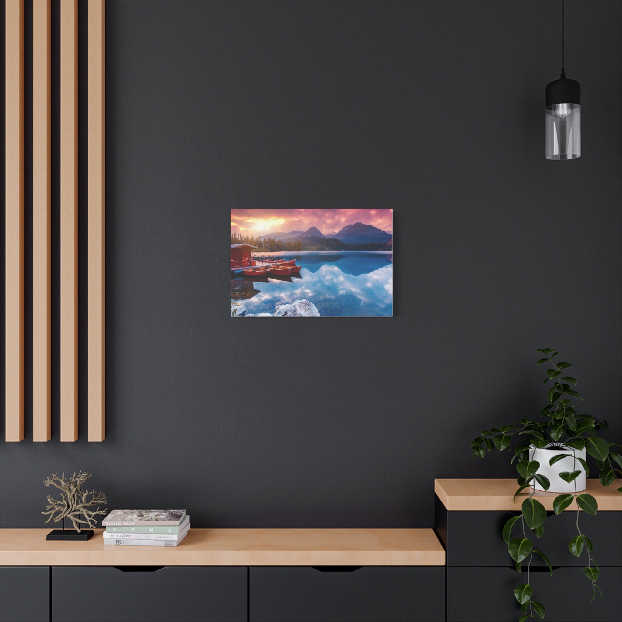 canvas-print-nature-sunrise-wall-art-lake-mountain-scenery-decor-stretched-matte-canvas-mountain-decor-home-decor-nature-wall