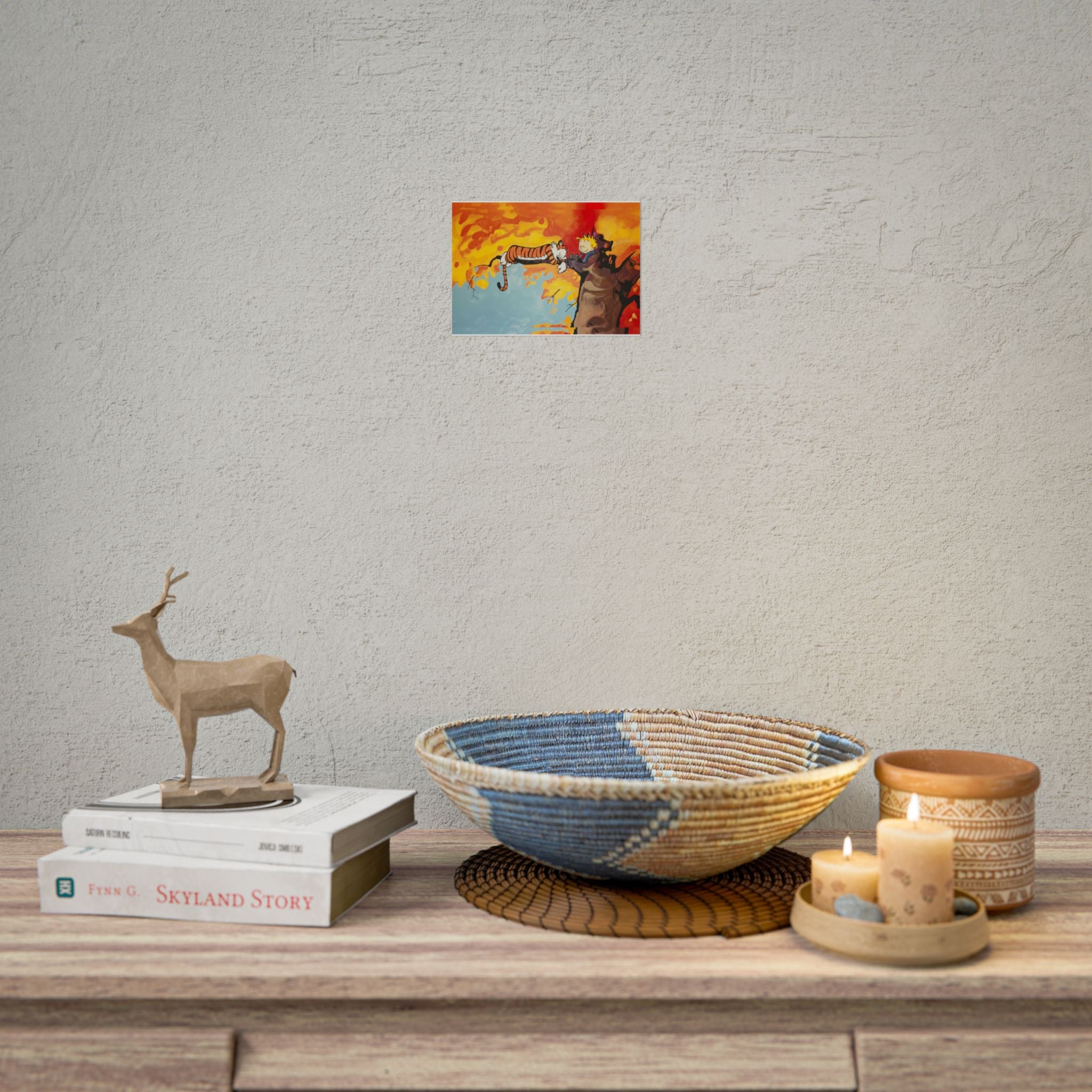 Calvin and Hobbes Art Poster - Nostalgic Cartoon Wall Decor - Unique Birthday Gift for Fans - Timeless Comic Book Design