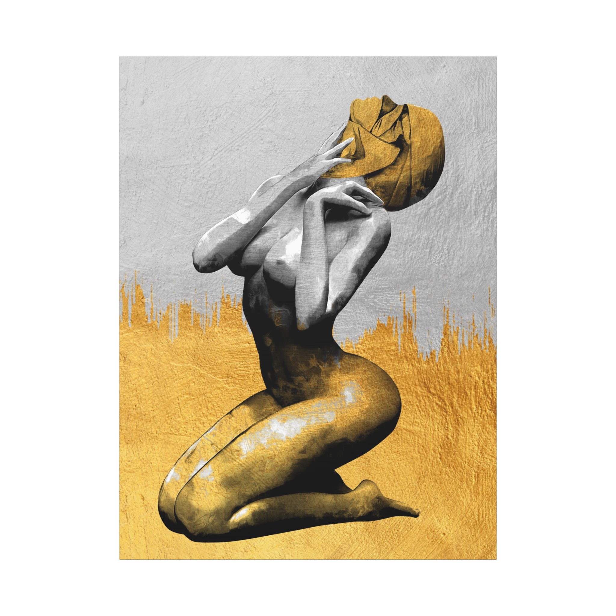 canvas-print-modern-art-nude-art-golden-decor-stretched-matte-canvas-wall-art-for-living-room-alternative-art-print-artwork