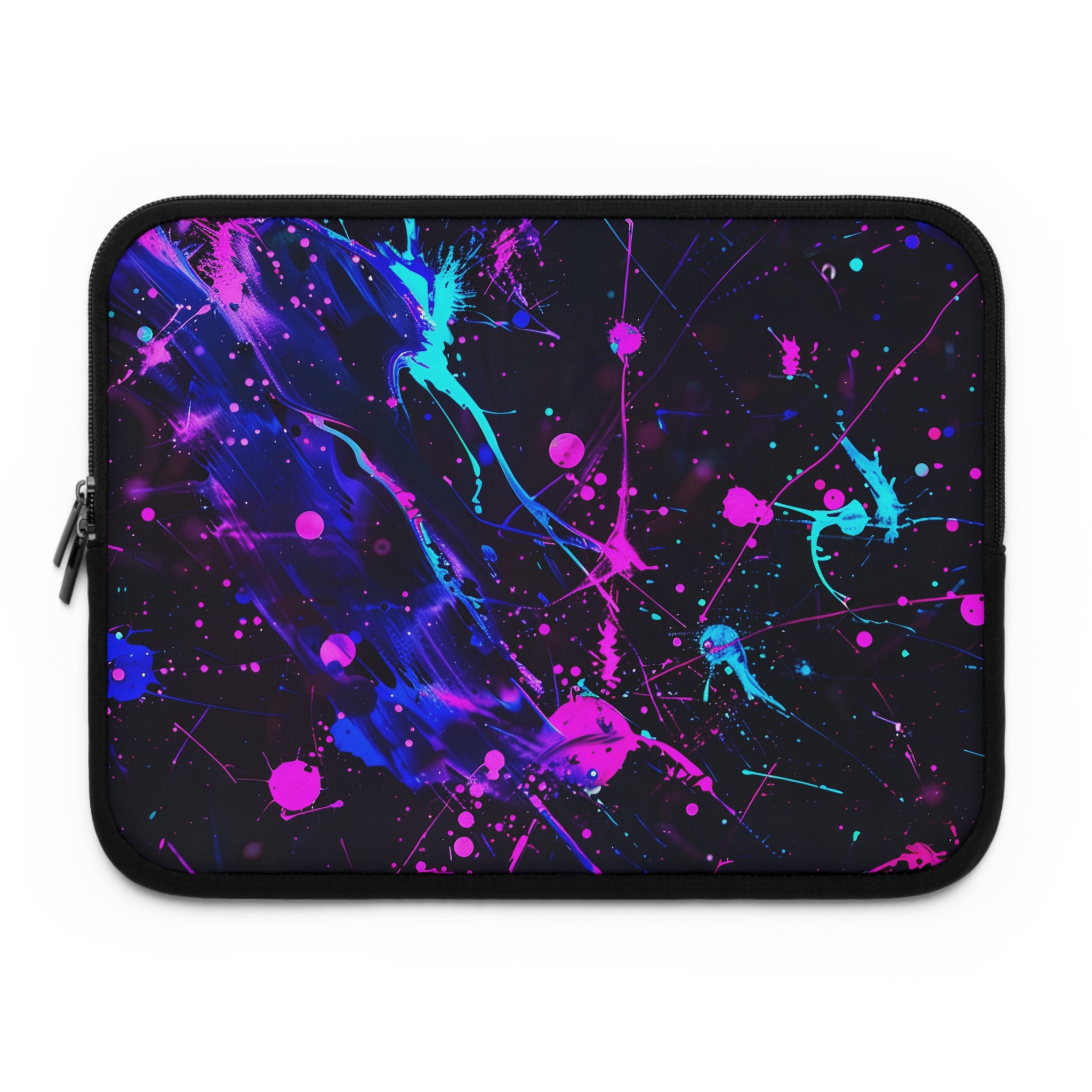 neon-abstract-paint-splatter-laptop-sleeve-navy-macbook-air-sleeve-unique-tech-accessories-colorful-laptop-case-computer-cove