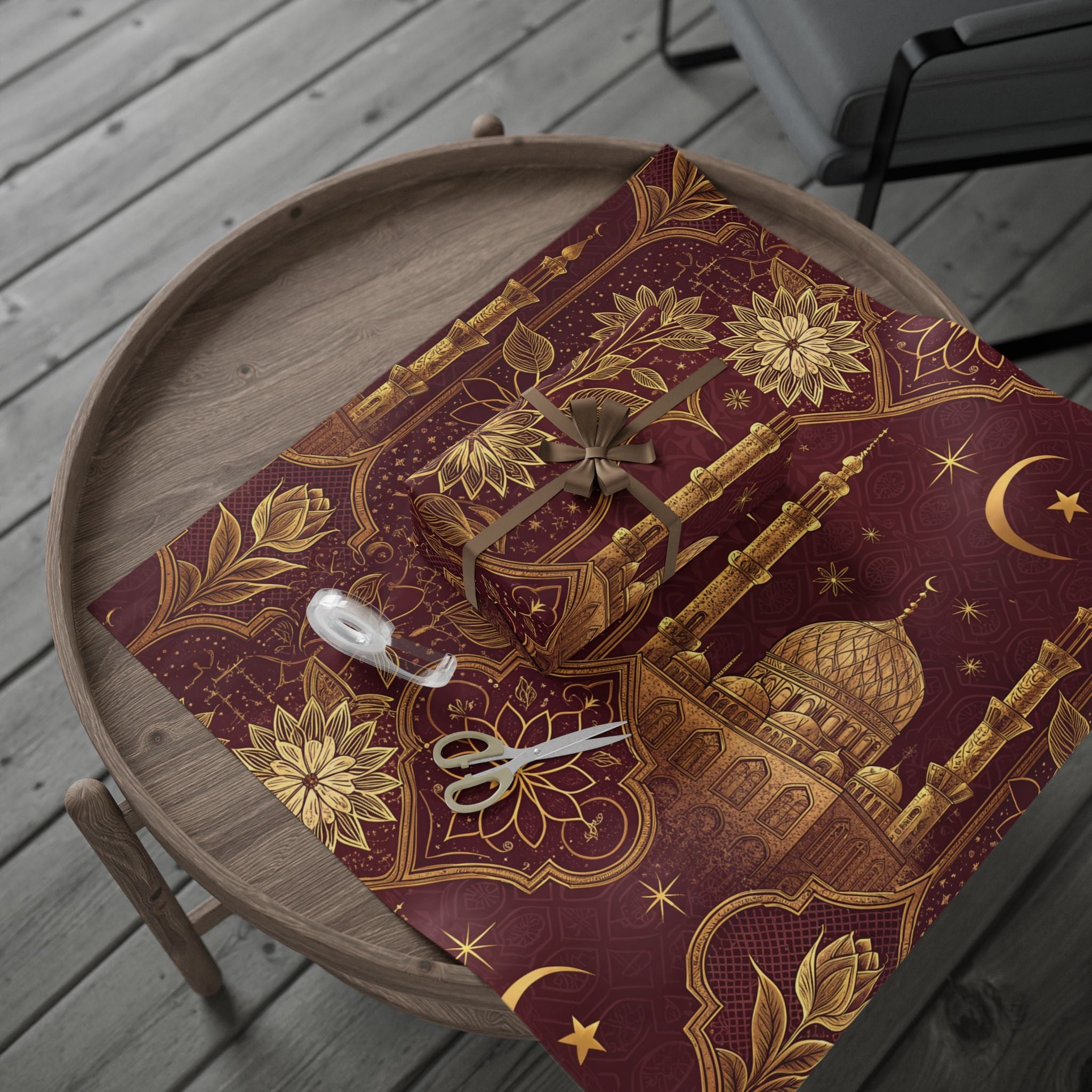 ramadan-night-wrapping-papers-islamic-celestial-gift-wrap-mosque-silhouette-eid-holiday-supplies-festive-present-packaging-re