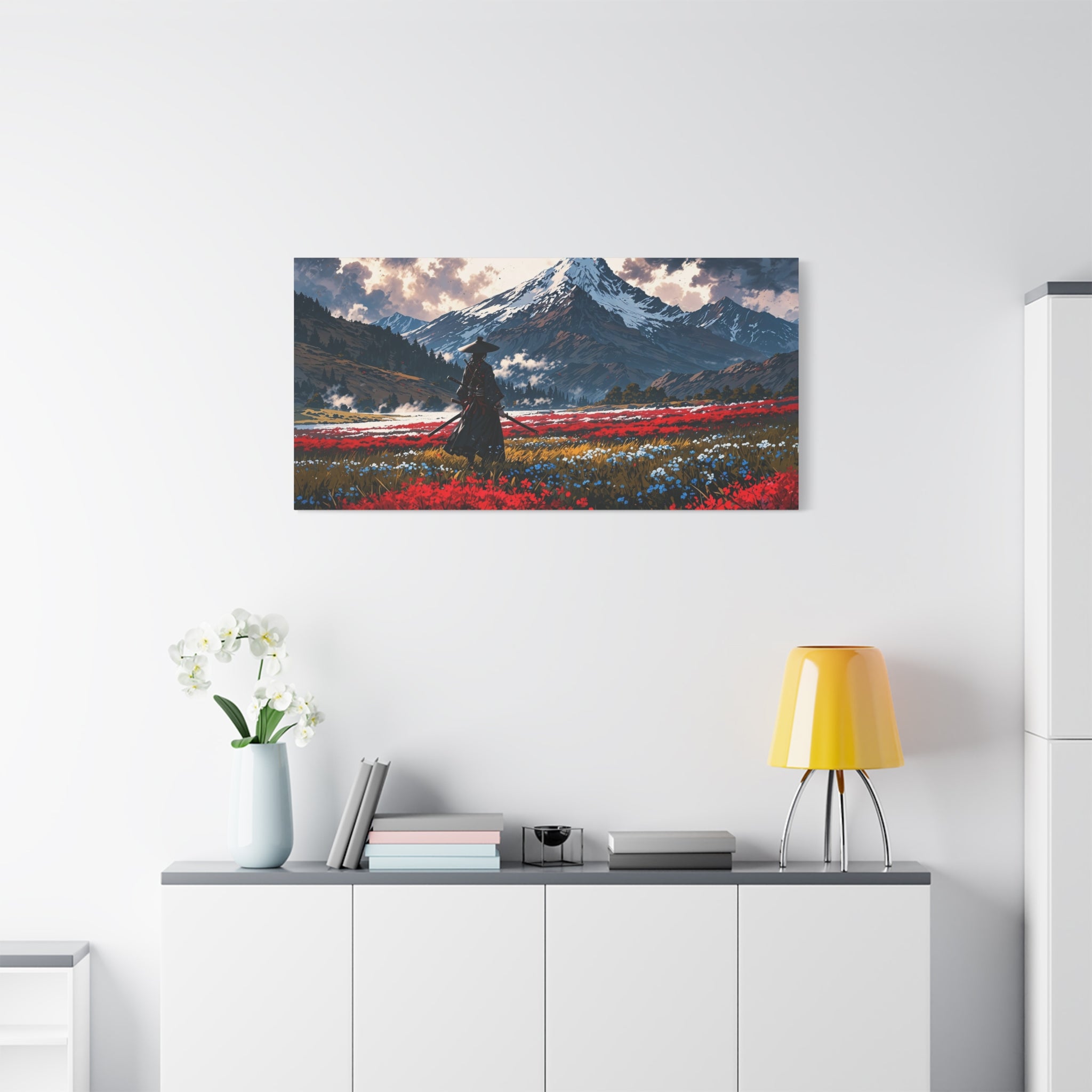 canvas-wall-art-samurai-print-matte-canvas-stretched-japanese-artwork-asian-decor-samurai-warrior-poster-traditional-home