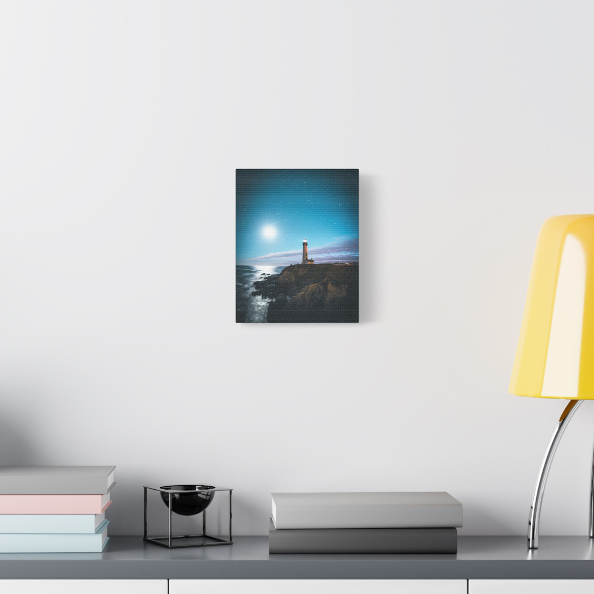 canvas-print-lighthouse-on-rock-matte-canvas-stretched-1-25-inch-coastal-wall-art-nautical-decor-beach-house-decoration-seasi