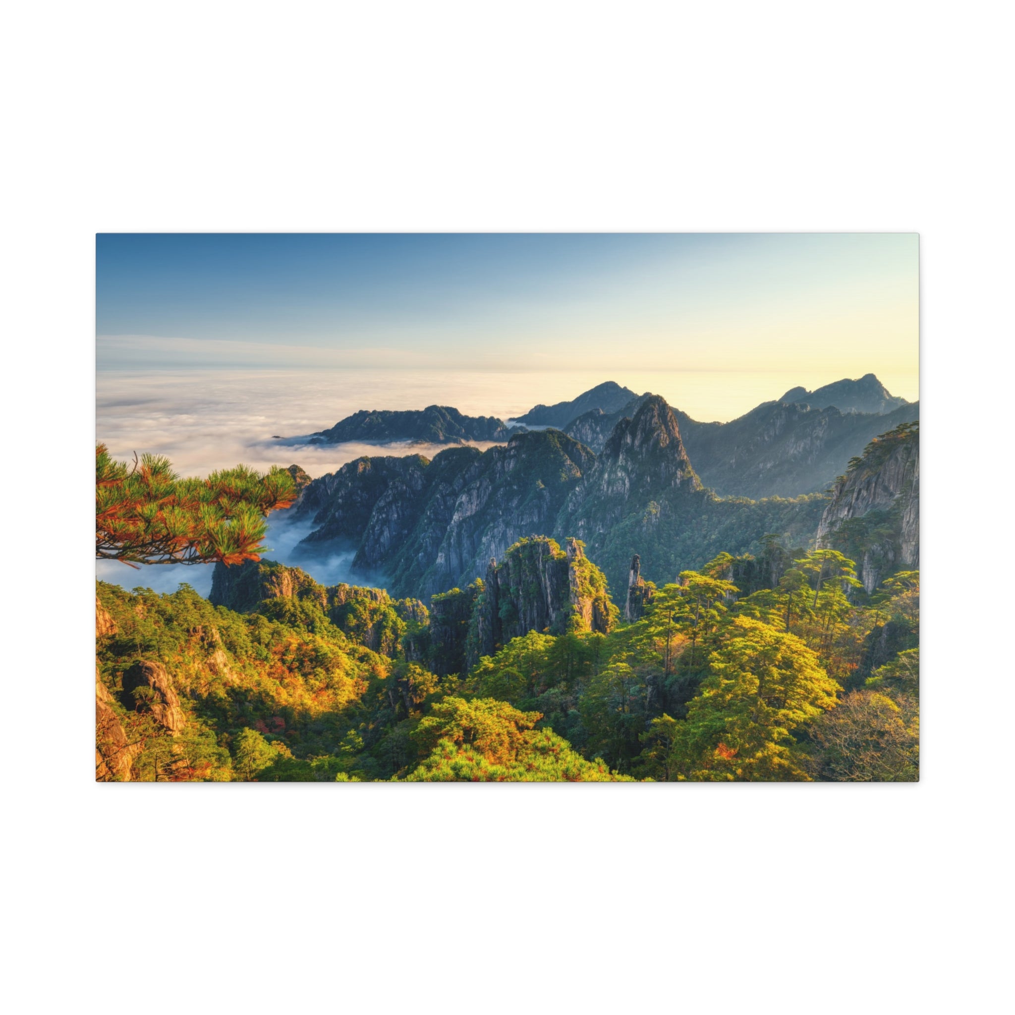 canvas-wall-art-mountain-sunrise-print-mountain-landscape-decor-matte-stretched-forest-scenery-nature-poster-home-office
