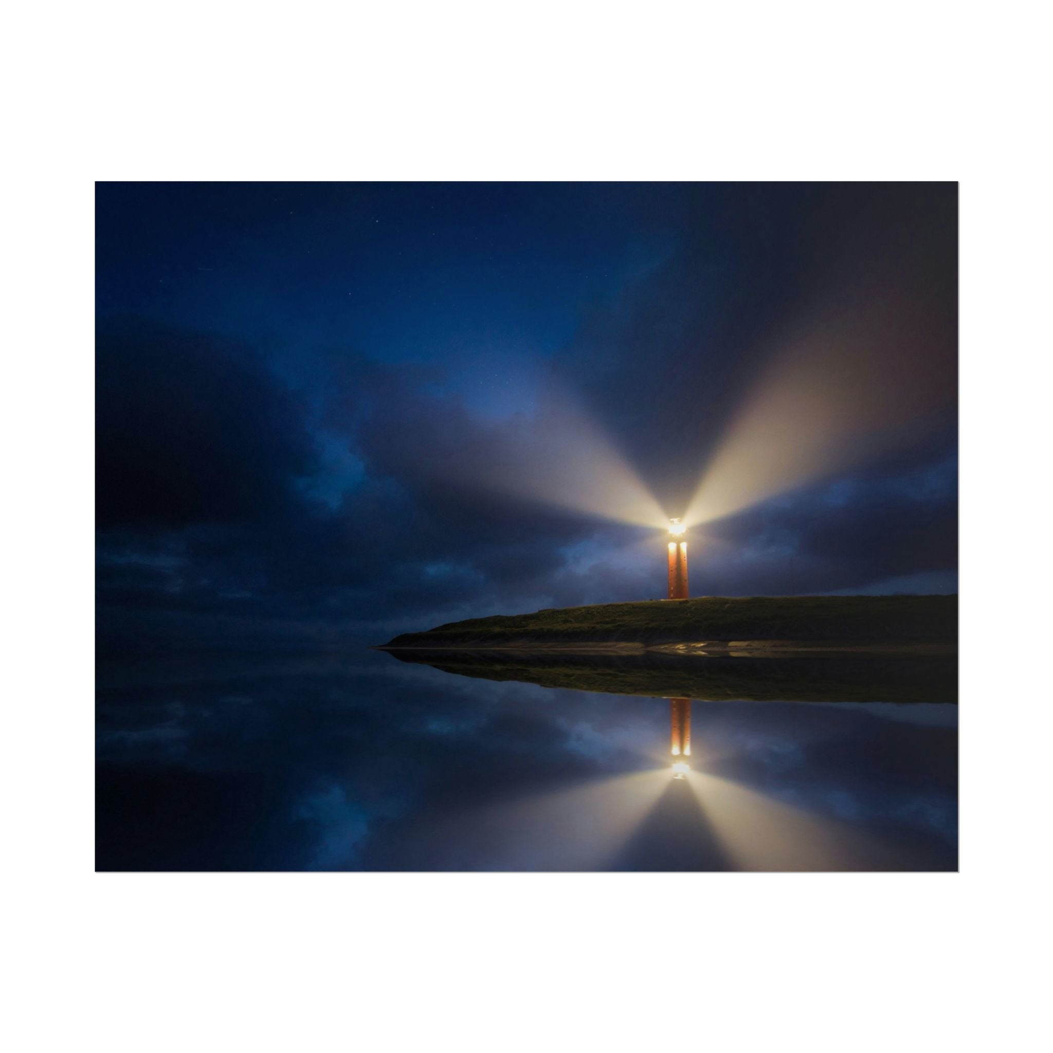 lighthouse-on-rock-poster-wall-art-coastal-wall-decor-nautical-decor-beach-house-decoration-seaside-wall