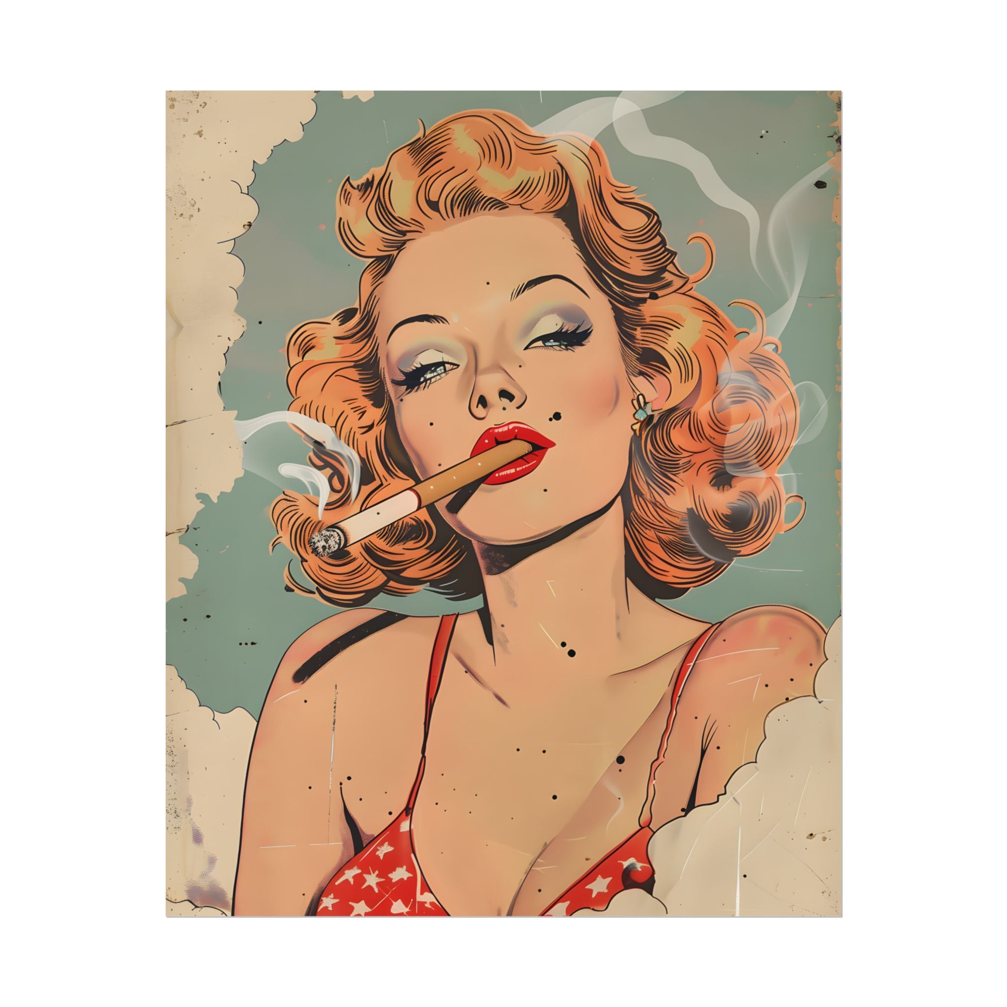 vintage-pin-up-girl-poster-print-girl-smoking-cigarette-wall-art-retro-pinup-poster-pin-up-illustration-home-decor-wall-hangi