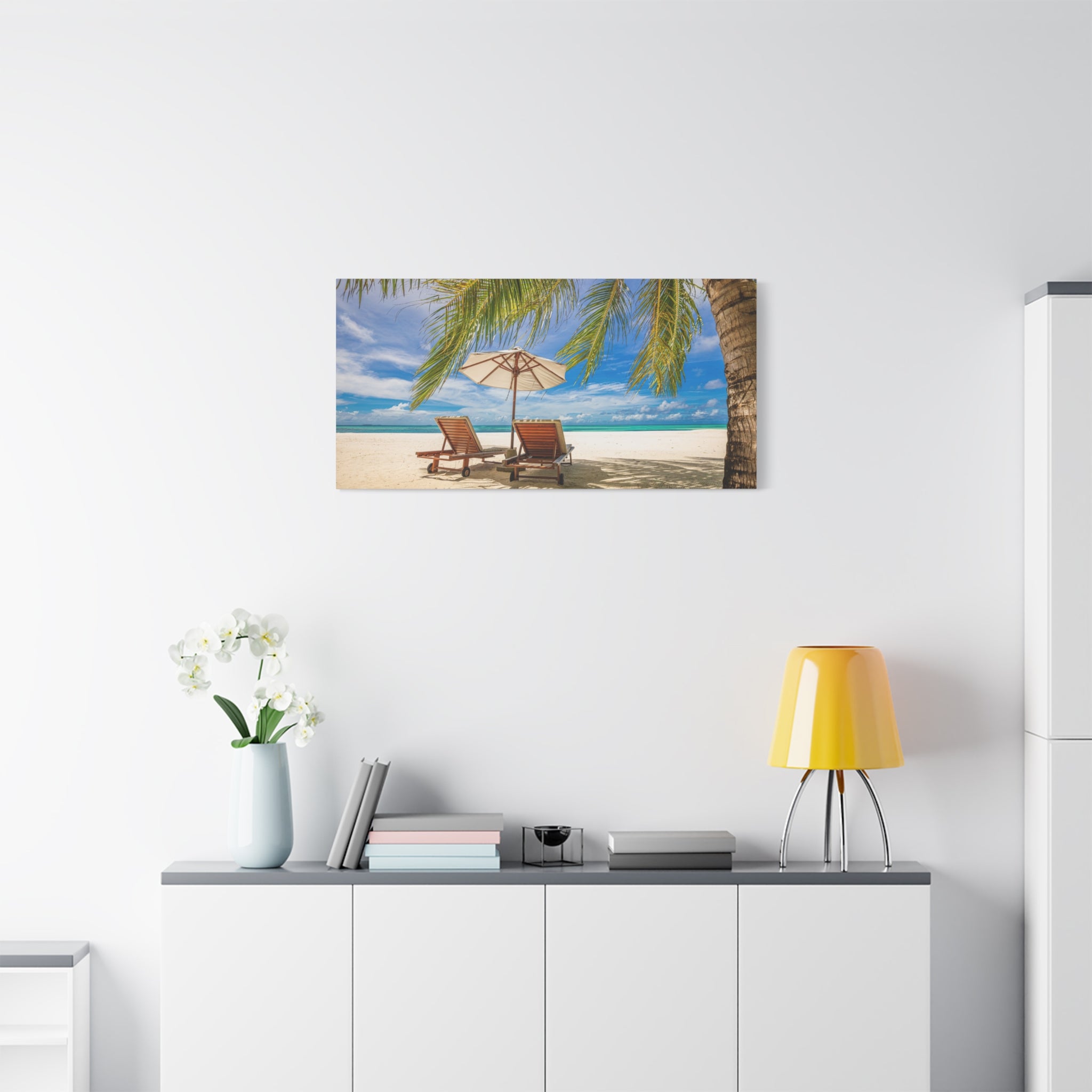 canvas-print-beach-scene-wall-art-coastal-decor-ocean-view-stretched-matte-canvas-print-home-decoration-beach-chairs-tropical
