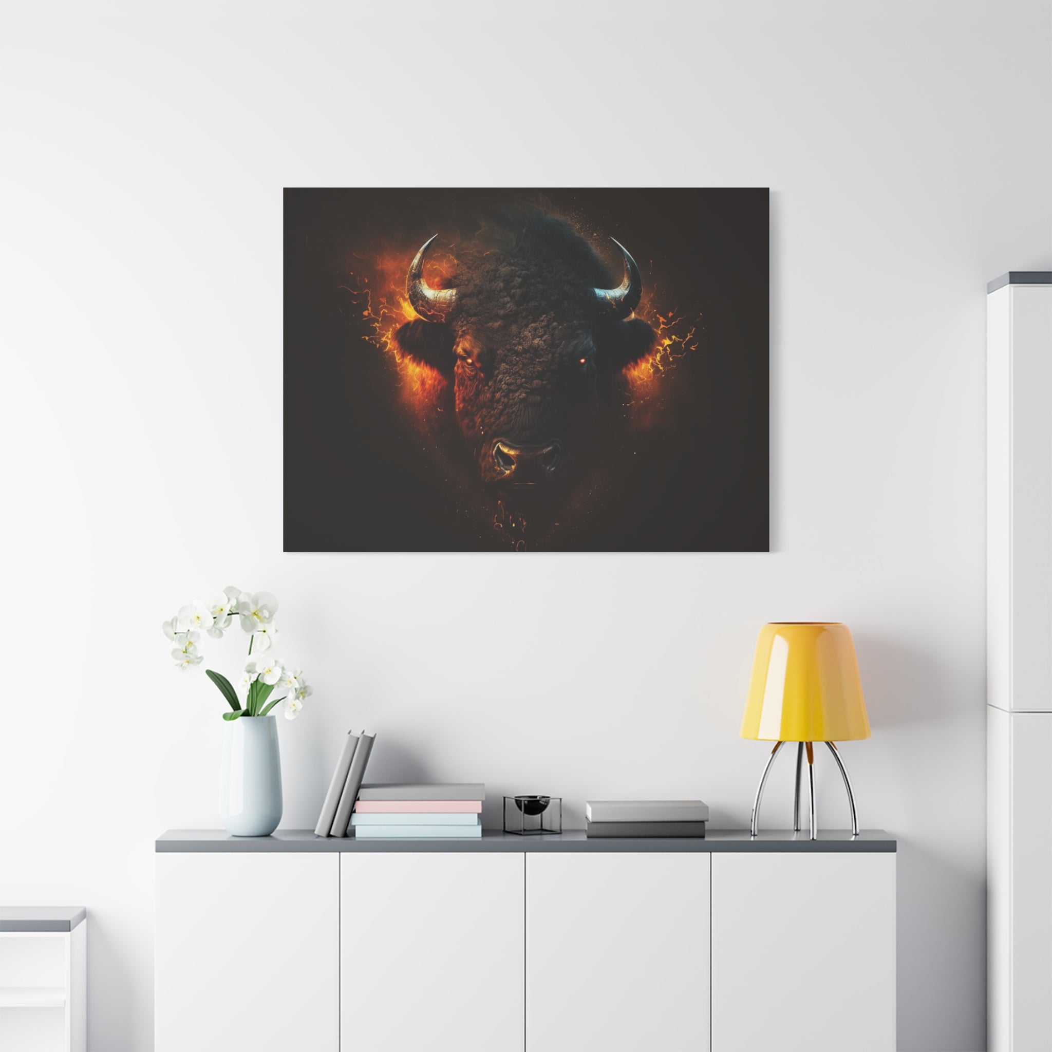 canvas-print-bison-art-wall-decor-buffalo-gift-wildlife-home-decoration-western-bison-painting-nature-lover-gift-farm-house-w