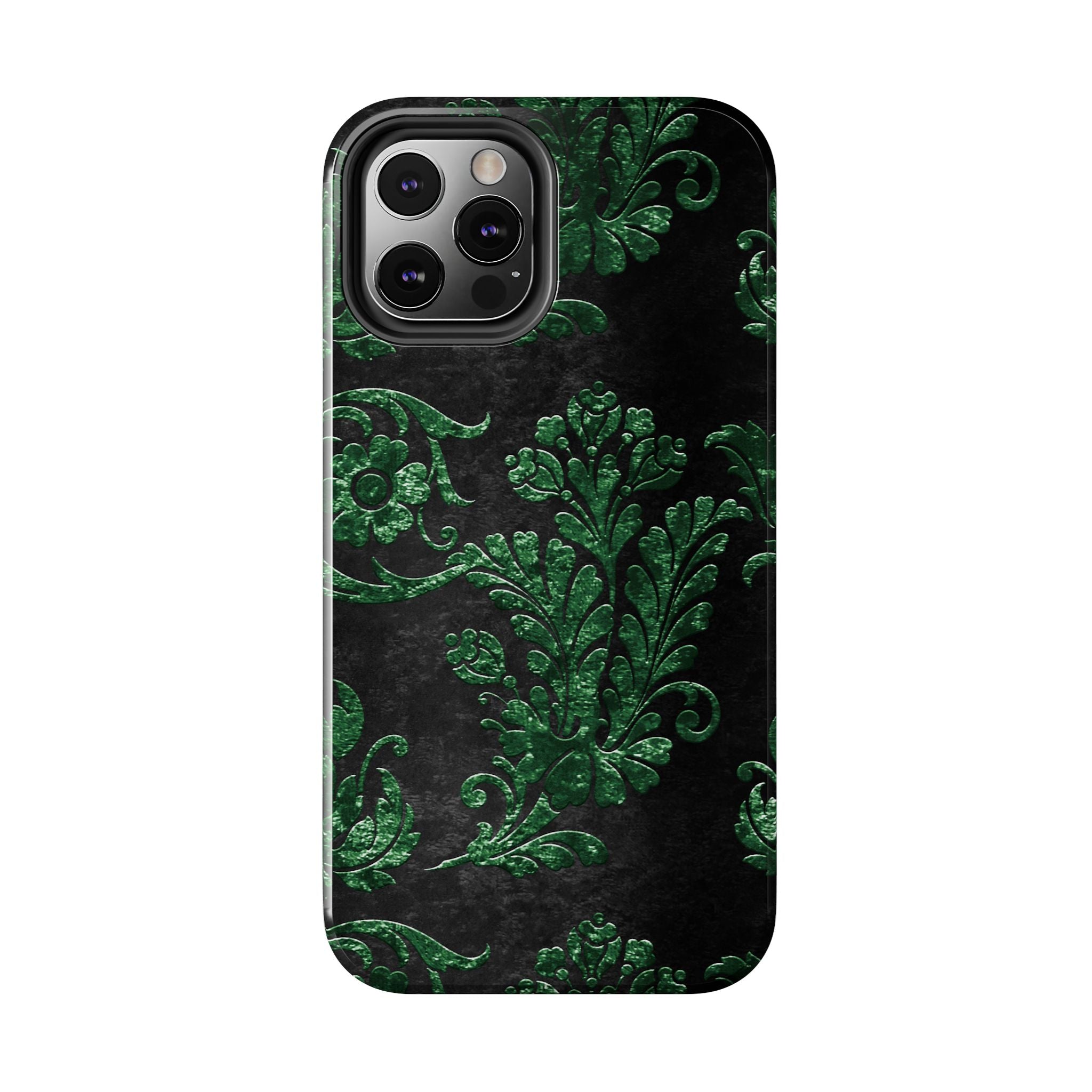 embossed-emerald-velvet-tough-iphone-case-protective-iphone-cover-heavy-duty-iphone-case-rugged-phone-case-durable-smartphone