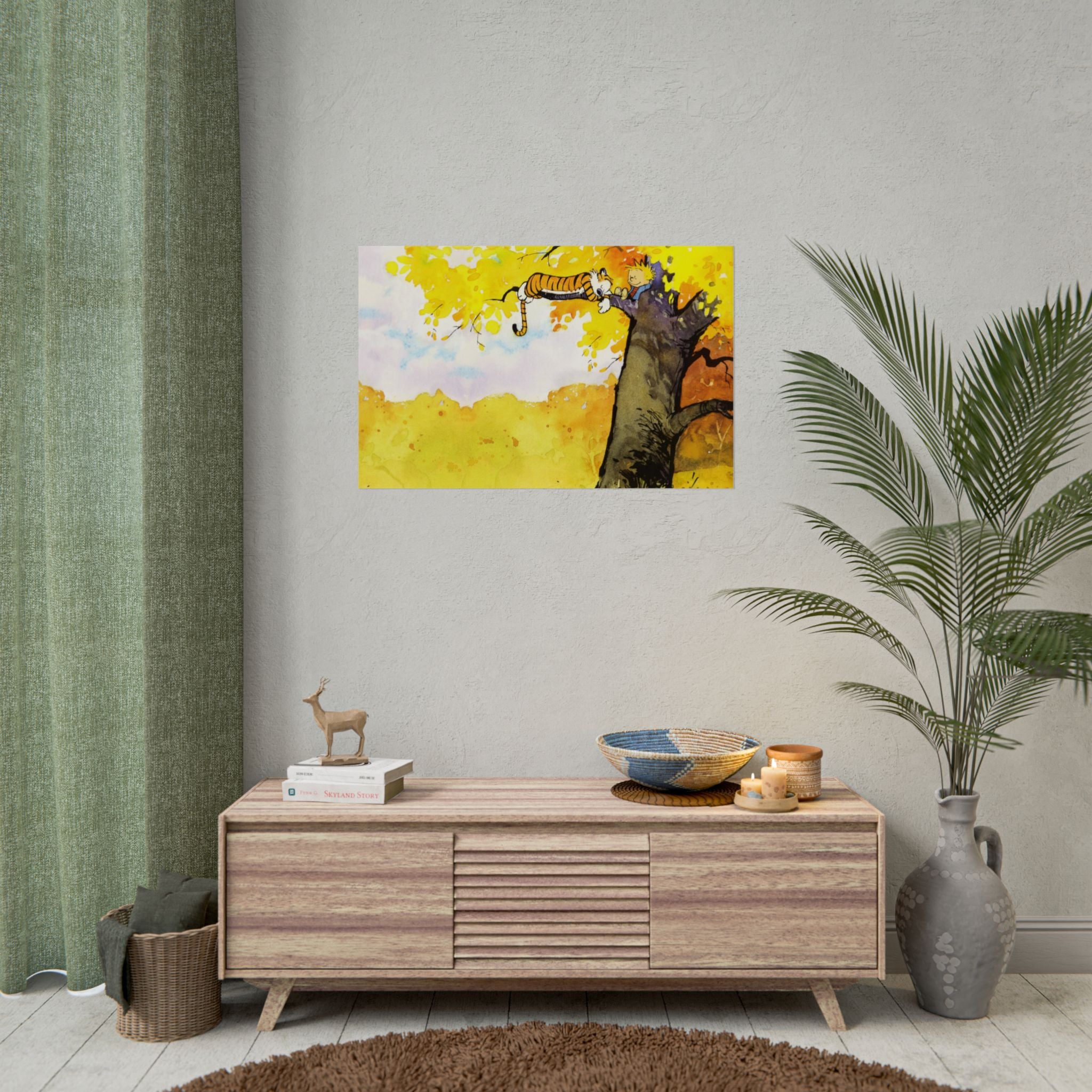 Calvin and Hobbes Poster Wall Art - Cartoon Wall Decor - Unique Birthday Gift for Fans - Timeless Comic Book Art