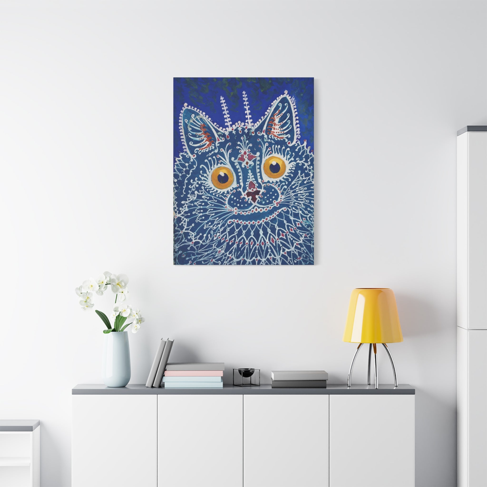 canvas-print-louis-wain-cat-gothic-style-gouache-art-large-wall-decor-matte-stretched-home-office-decoration-unique-cat-print
