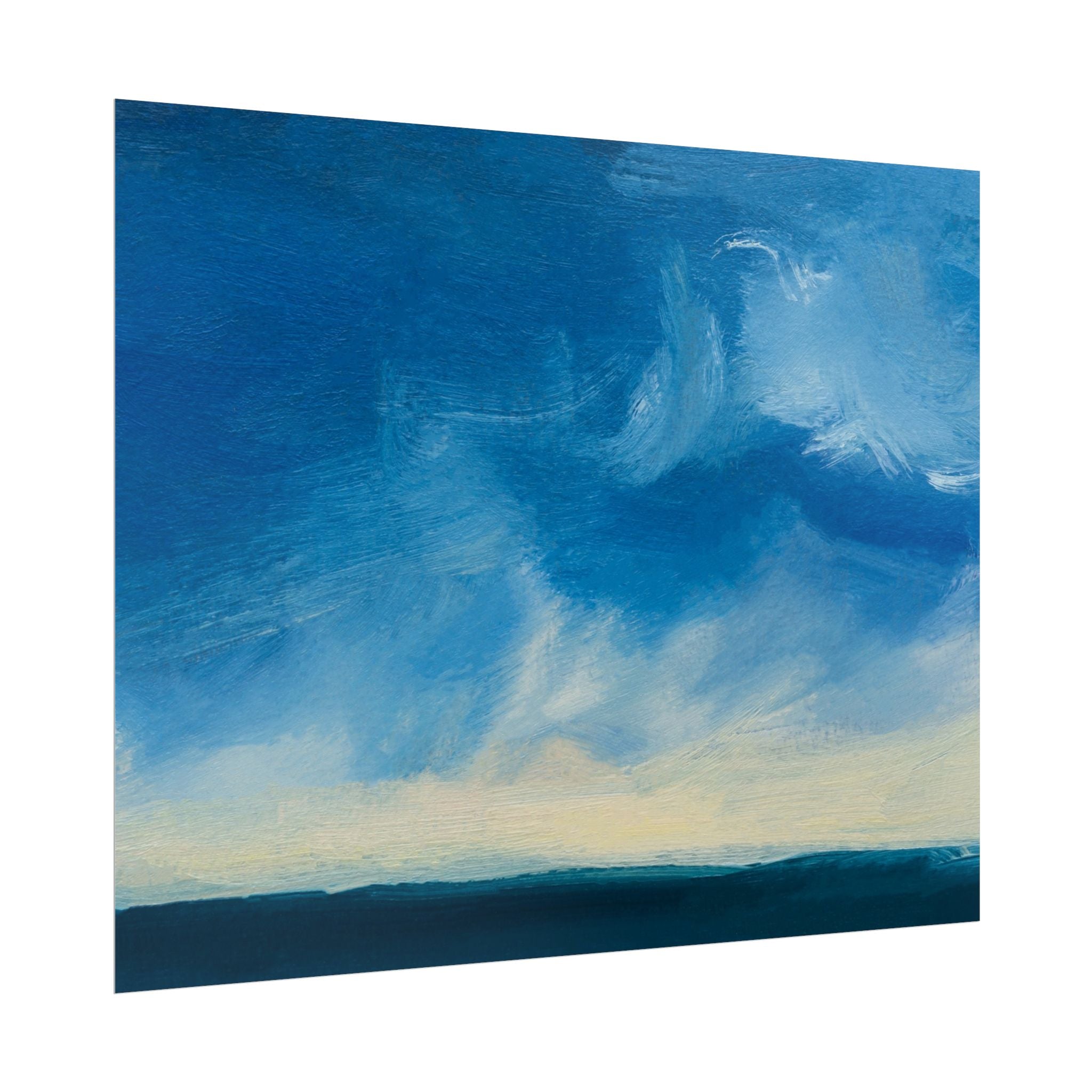 Blue Abstract Poster Print - Ocean and Sky, Home Decor, Office Wall Art, Gift for Art Lovers, Blue Room Decor, Abstract