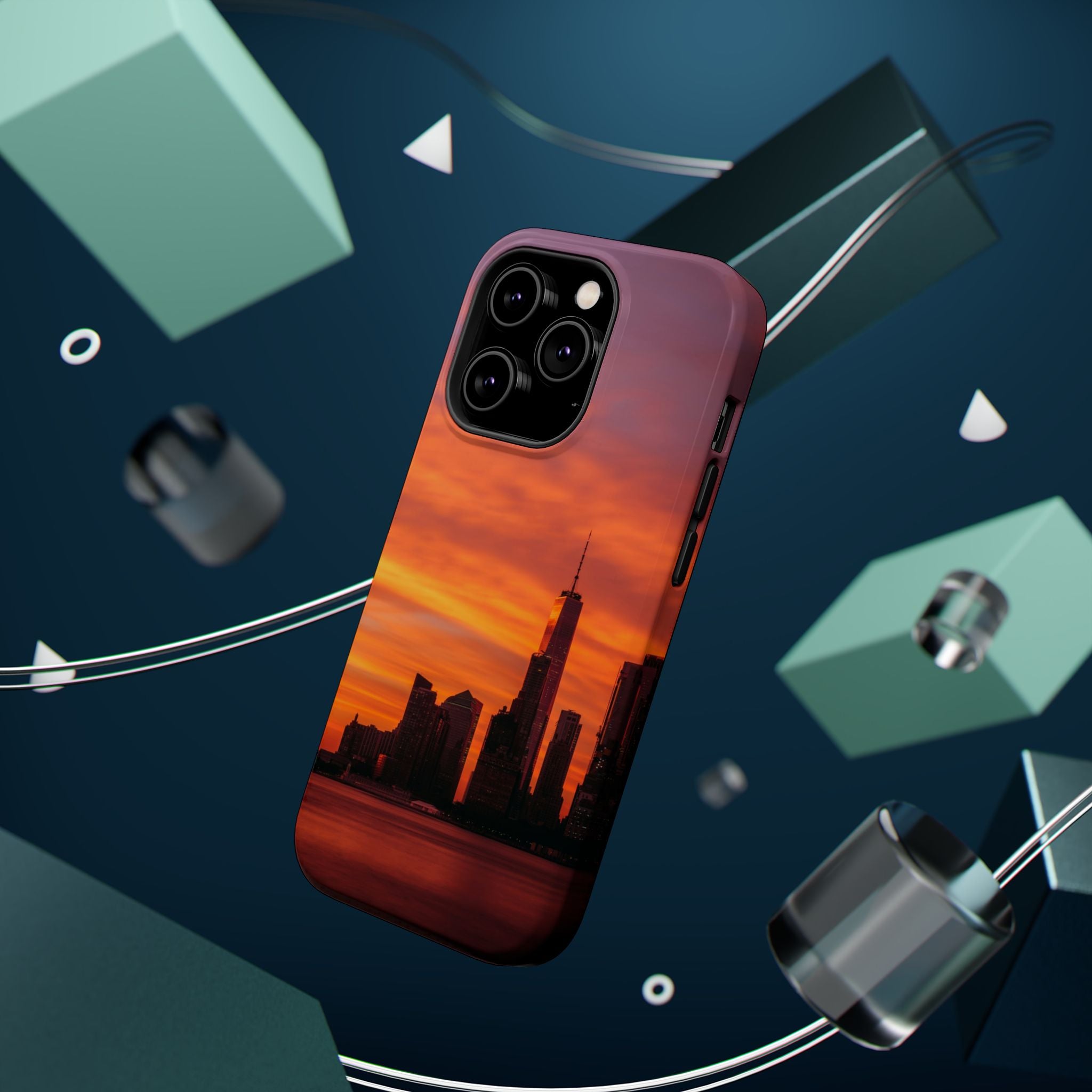 sunset-nyc-cityscape-magnetic-tough-case-durable-phone-protector-new-york-tough-case-gift-for-photographers-urban-aesthetic