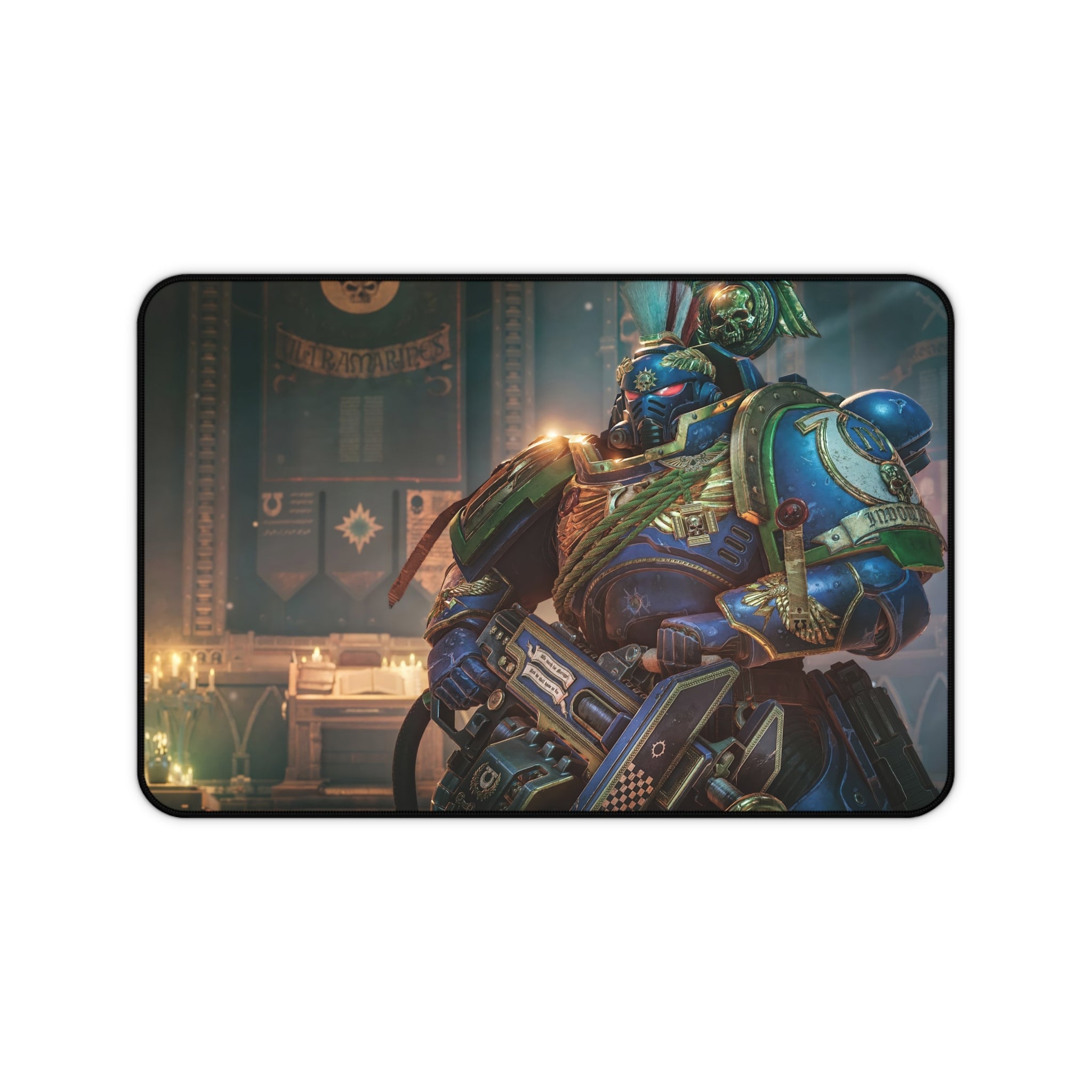 Warhammer 40k Space Marine 2 Gaming Mouse Pad - XL Desk Mat & Extended Desk Pad for Wargaming, Gamer Gift, Imperial Guard