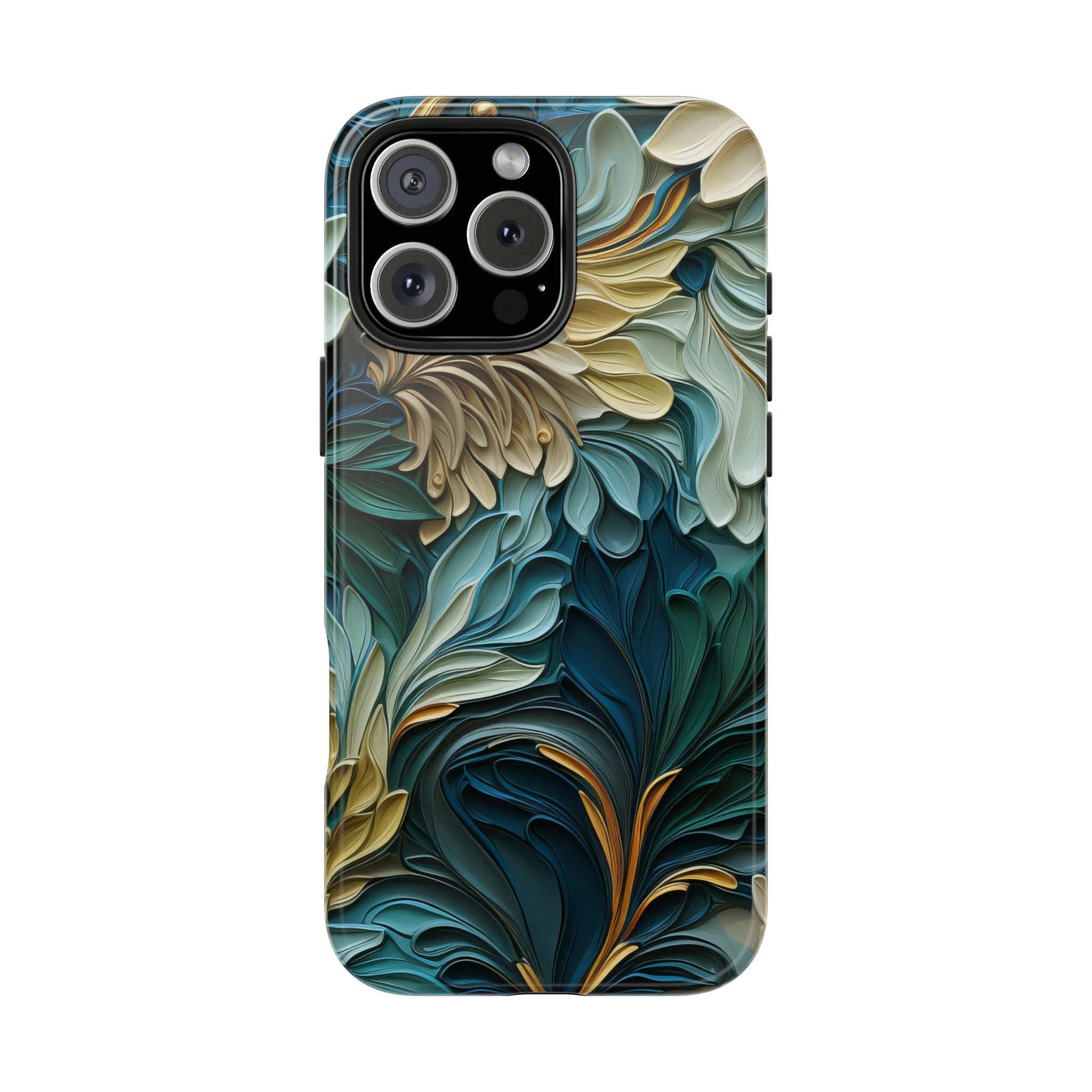 textured-art-nouveau-floral-tough-phone-case-cottagecore-iphone-case-unique-floral-phone-cover-vintage-style-iphone-case-prot