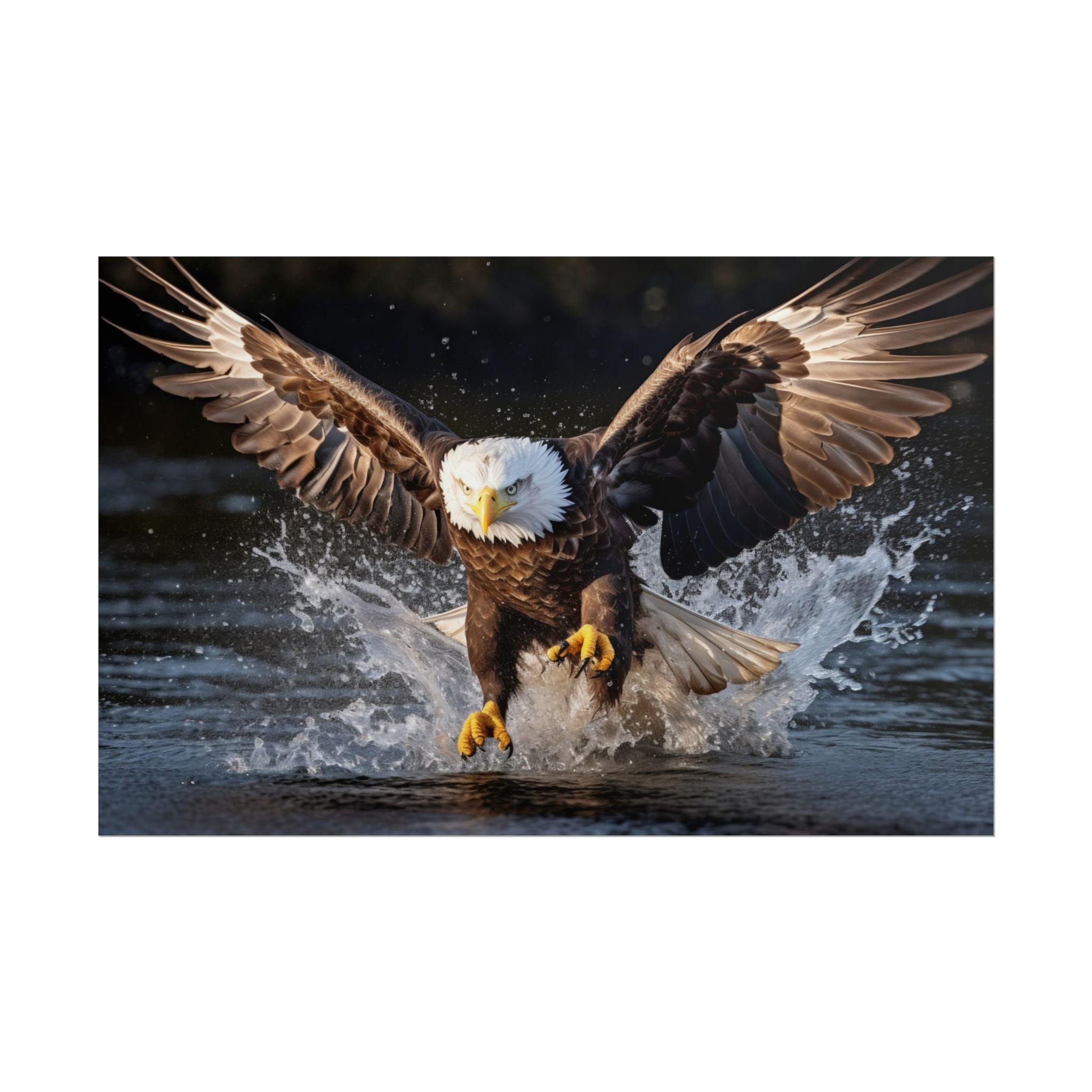 hunting-eagle-fine-art-poster-print-home-decor-wildlife-art-bird-lover-gift-living-room-decoration-eagle-decor
