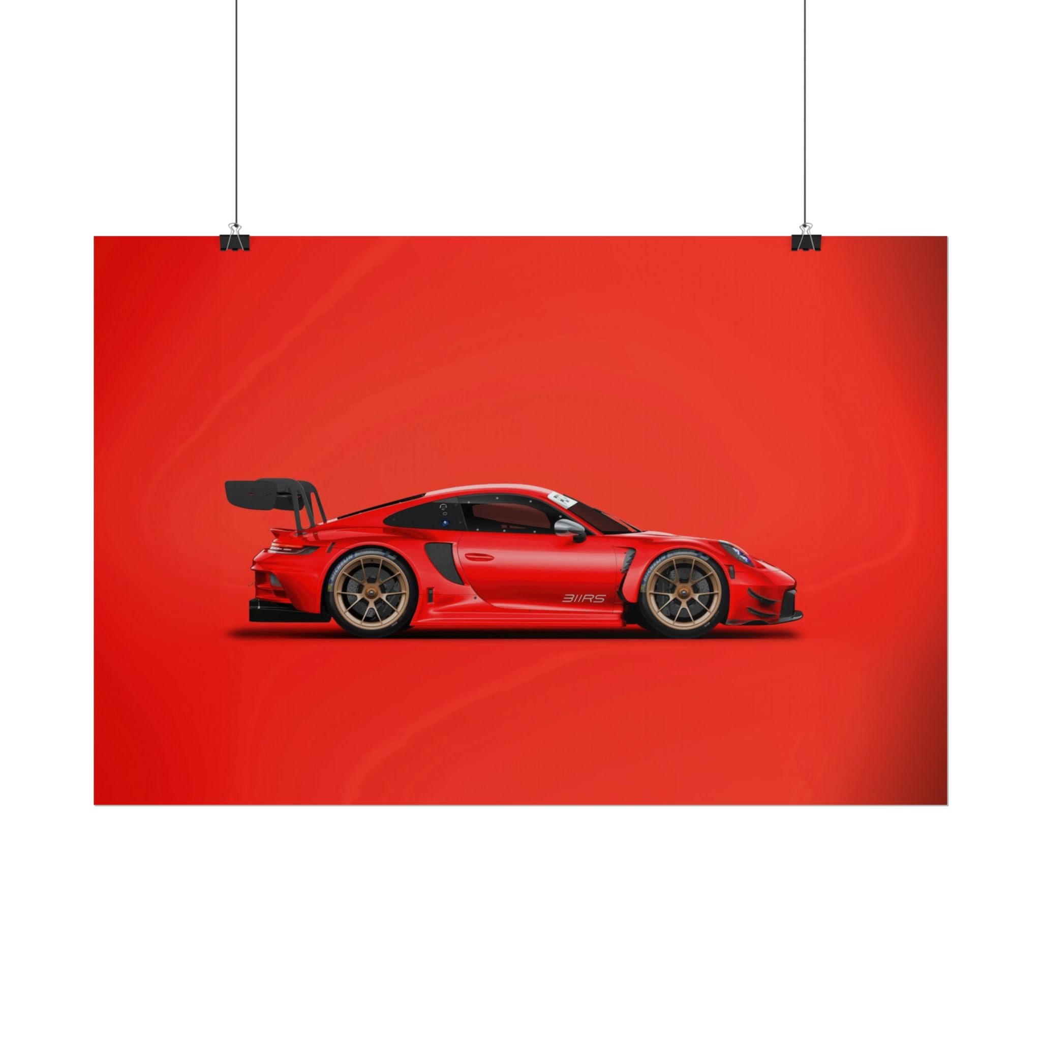 poster-print-wall-art-porsche-911-red-gt3r-red-supercar-poster-porsche-decor-rolled-poster-wall-art-hypercars-wall-decor
