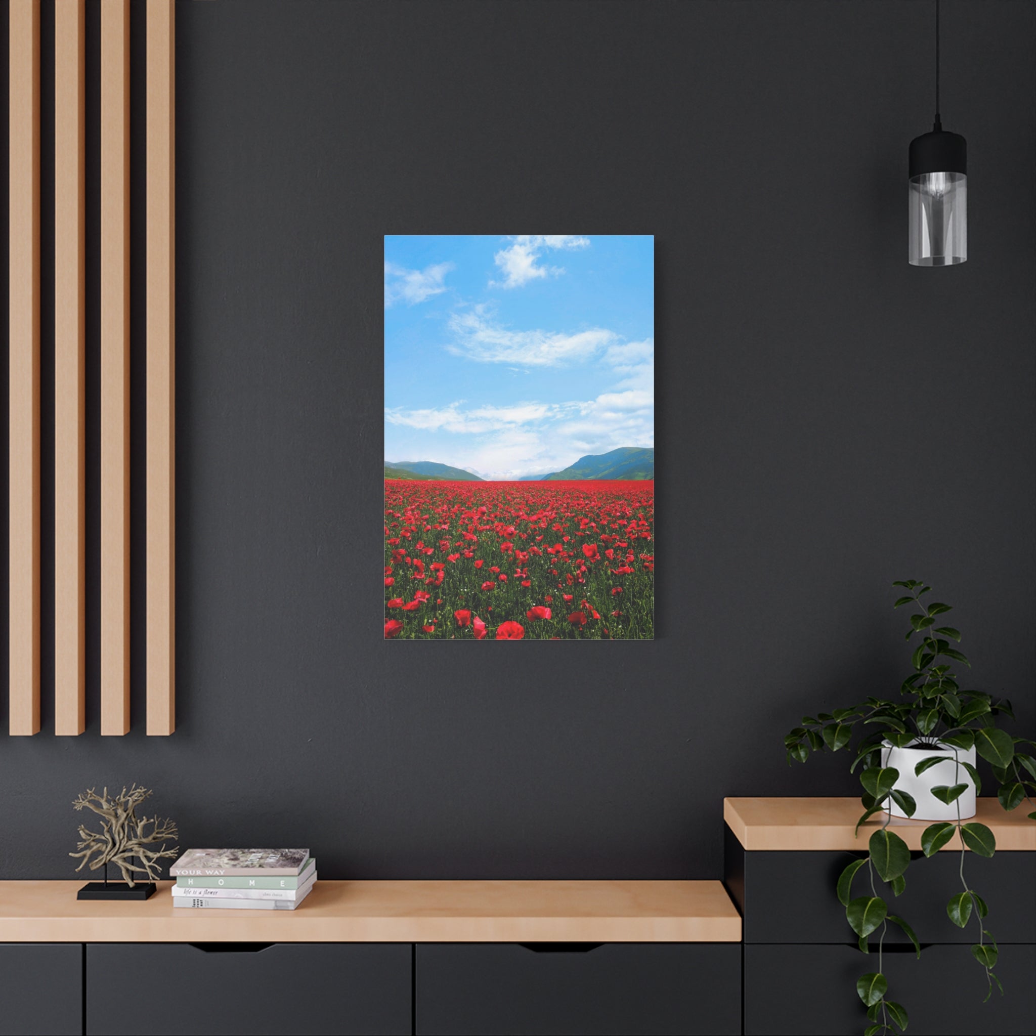 canvas-wall-art-red-poppy-flower-print-spring-floral-decor-matte-stretched-1-25-inch-home-office-decoration